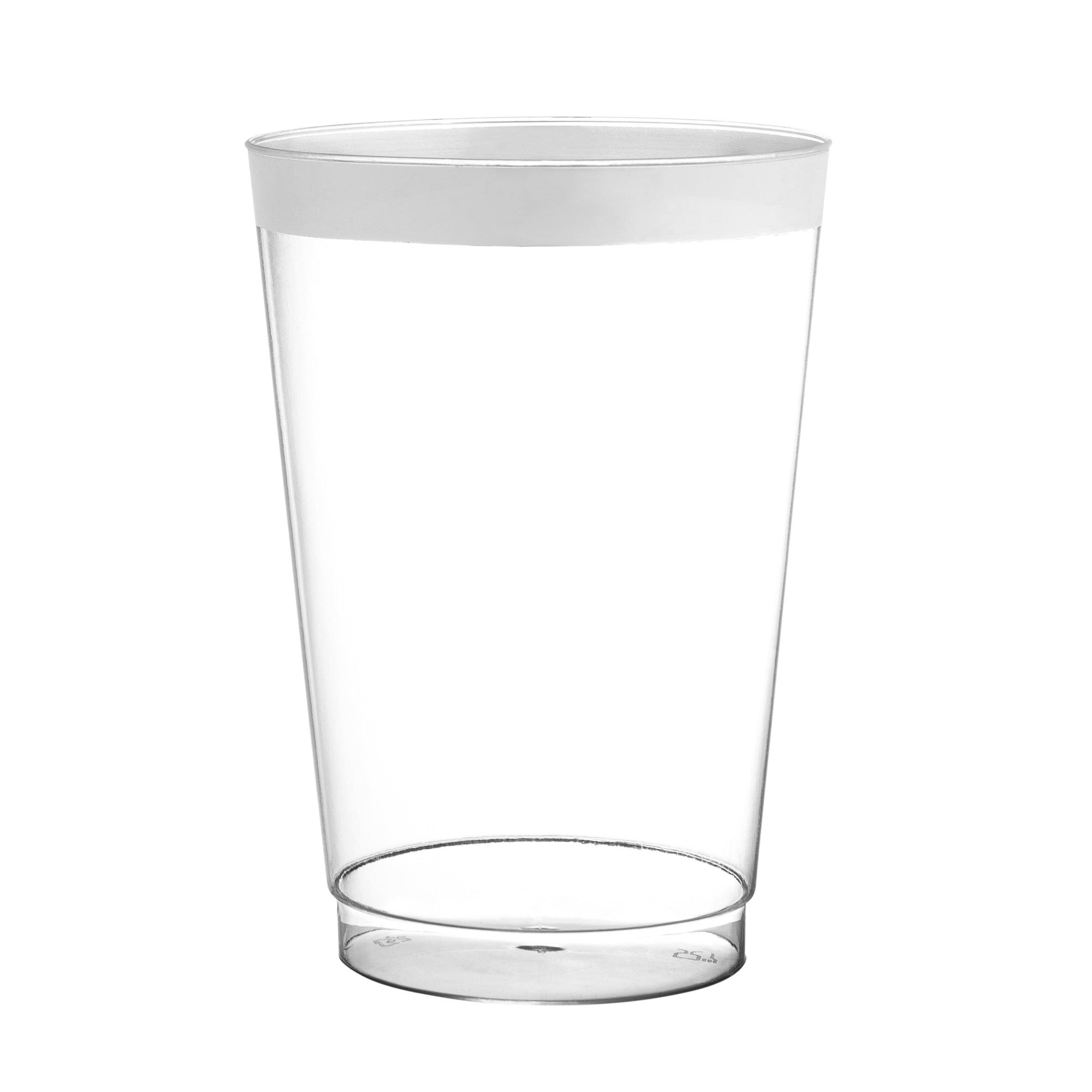 Premium Silver & White Plastic Party Bundle - Eco-Friendly Disposable Tableware Set for Birthday, Wedding & Holiday Celebrations - Perfect for Indoor & Outdoor Events