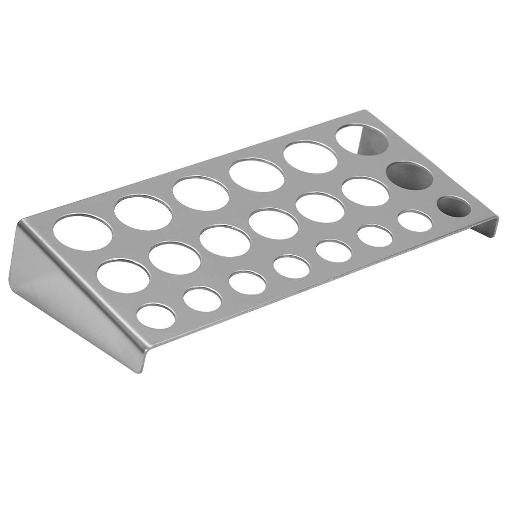 Stainless Steel Ink Cup Holder with 21 Troughs - Pigment Ink Storage Shelf Stand for Tattoo & Screen Printing Supplies | Perfect for Tattoo Artists & Print Shops