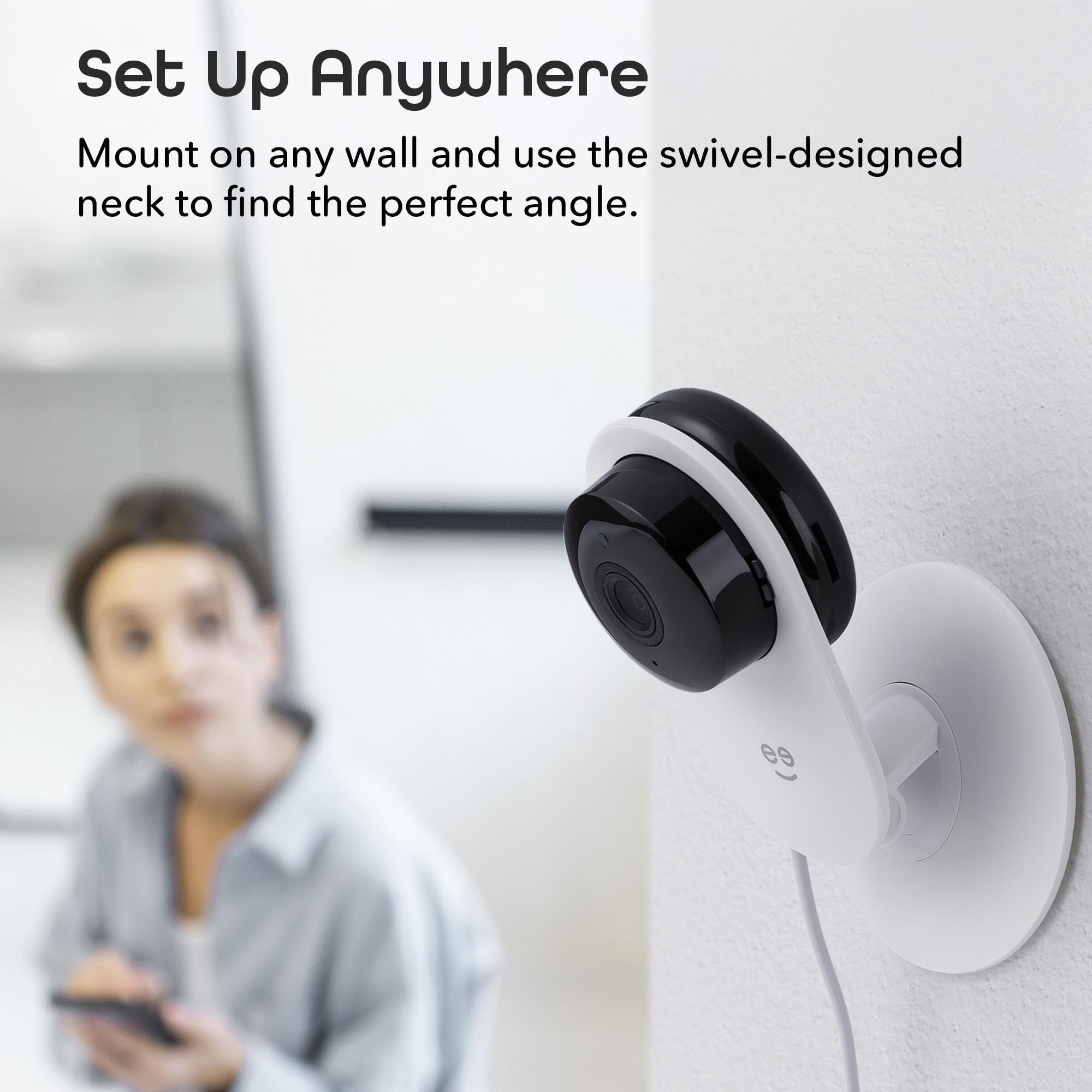 Geeni Glimpse 1080p WiFi HD Smart Security Camera - Indoor Home Monitoring with Motion Detection & Voice Control - No Hub Required - Works with Alexa & Google Assistant - Perfect for Baby Monitoring, Pet Watching & Home Security