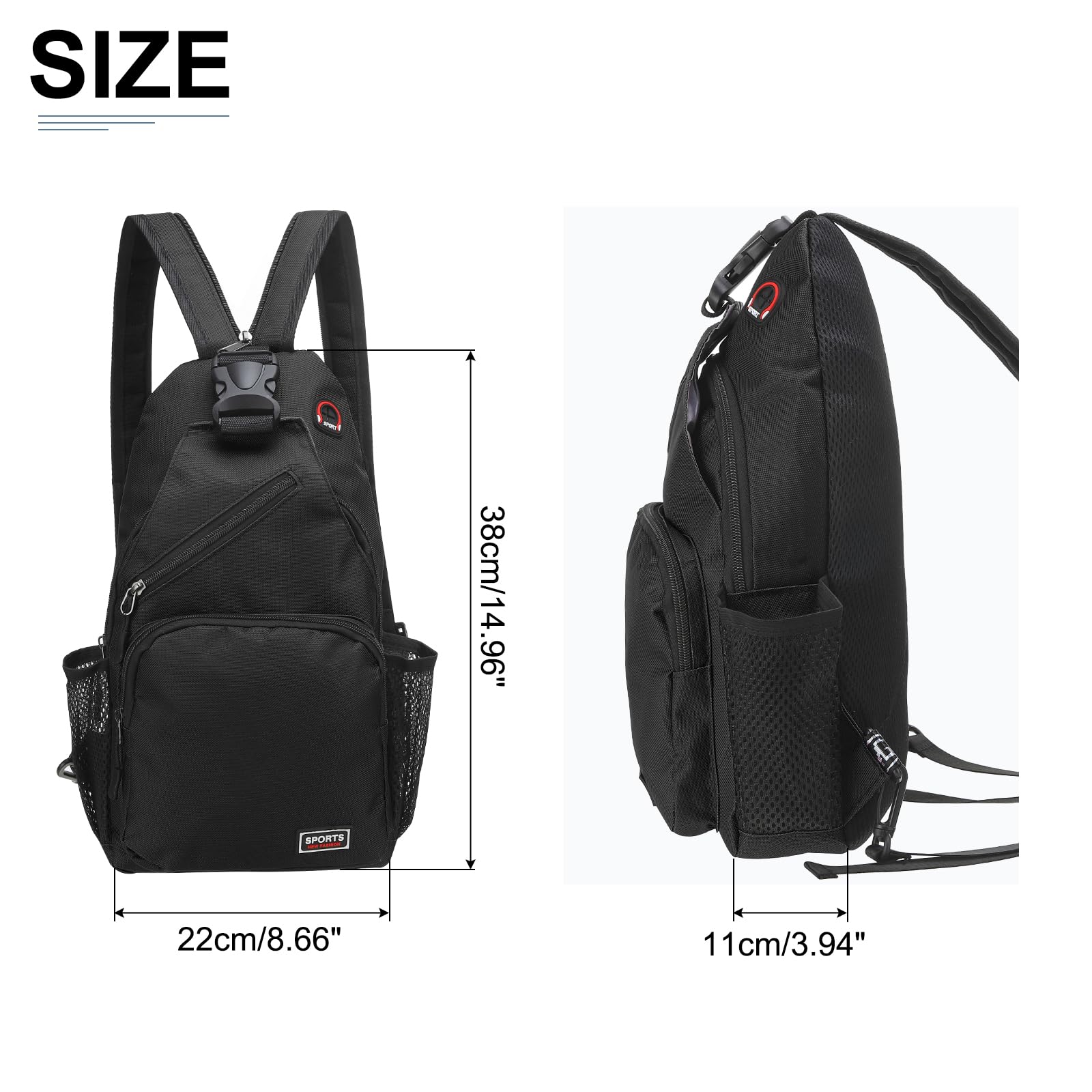 Convertible Sling Bag Crossbody Backpack - 8.5
