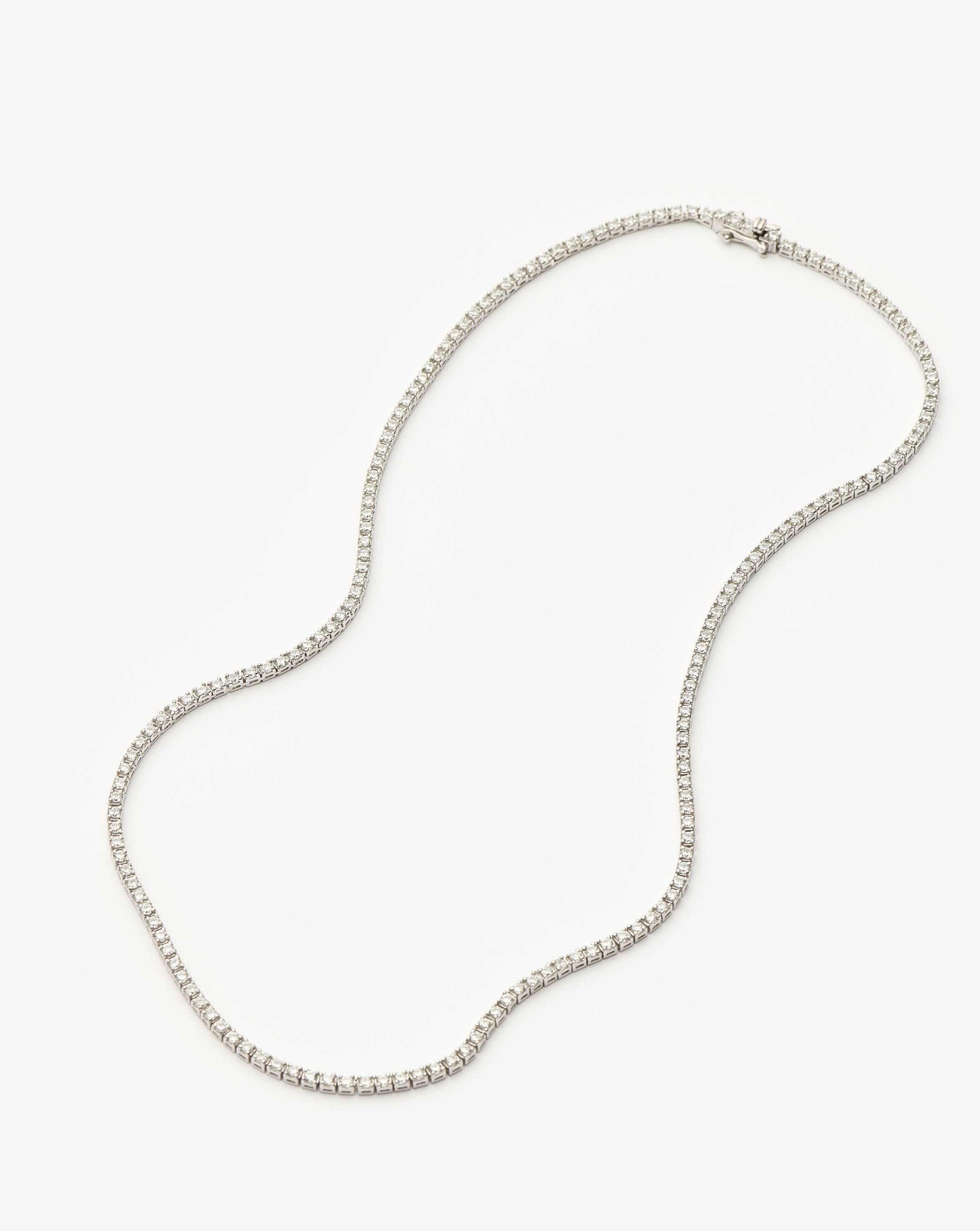 Classic Tennis Necklace | Sterling Silver Cubic Zirconia Jewelry for Women | Elegant Gift for Anniversary, Wedding & Special Occasions