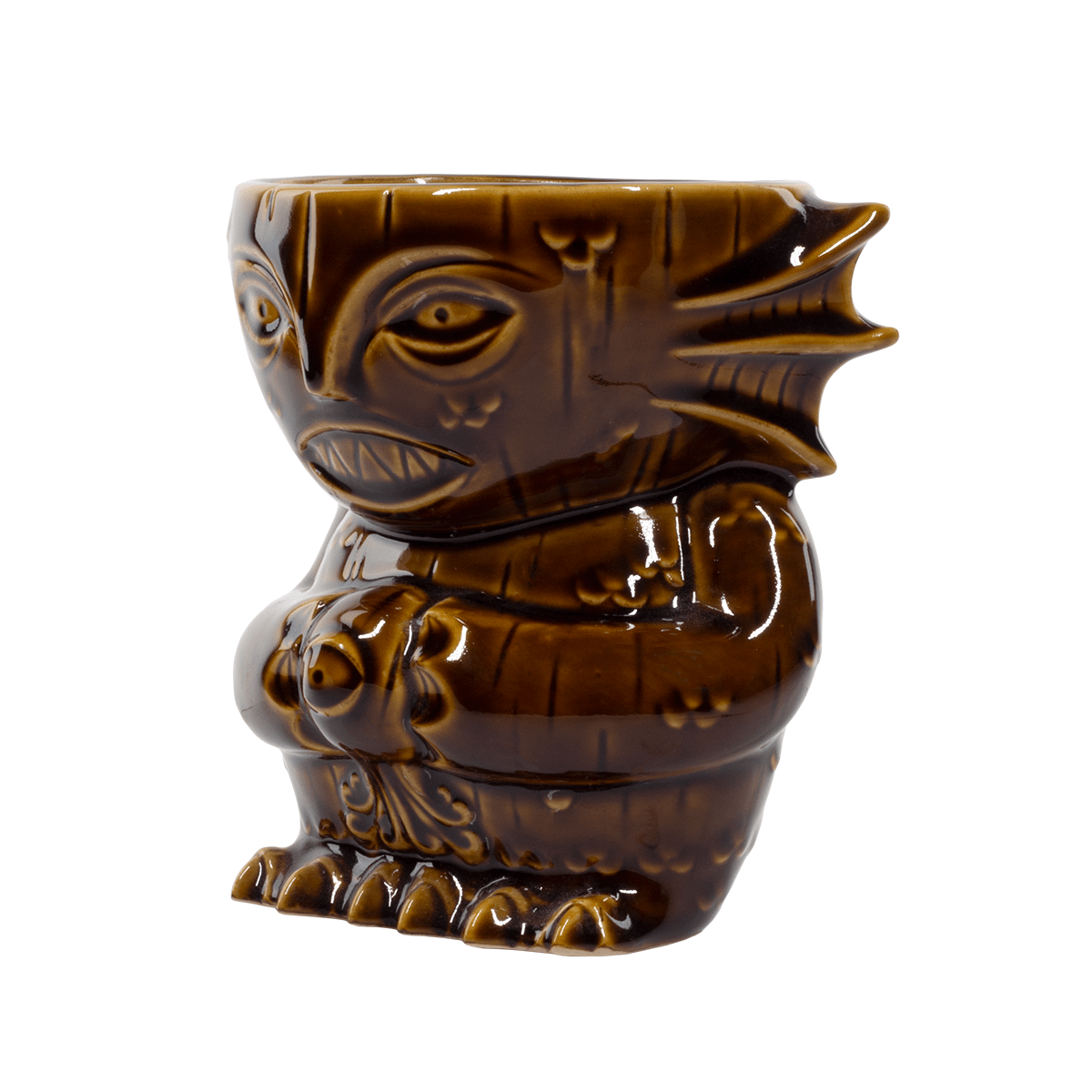 Innsmouth Creep Designer Series Tiki Mug - Primordial Brown Ceramic Cup | Horror-Themed Collectible for Home Bar, Halloween Party & Geek Decor