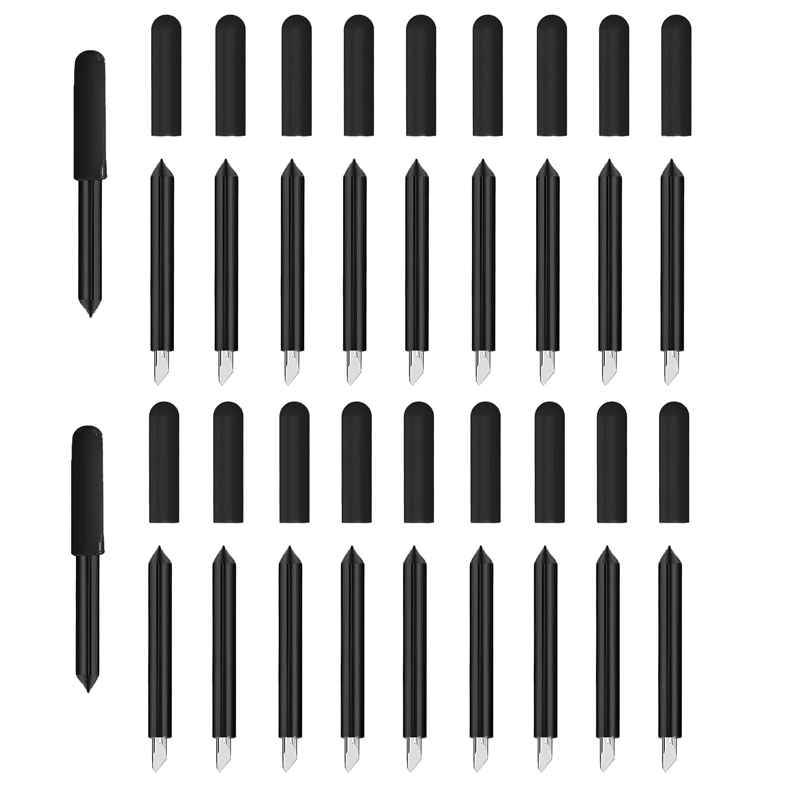 20-Pack Deep Point Blades for Cricut Maker 3/Maker/Explore 3/Explore Air 2 - Premium Cutting Blades for Leather, EVA Foam, Aluminum Foil & More - Perfect for DIY Crafts, Vinyl Projects & Scrapbooking