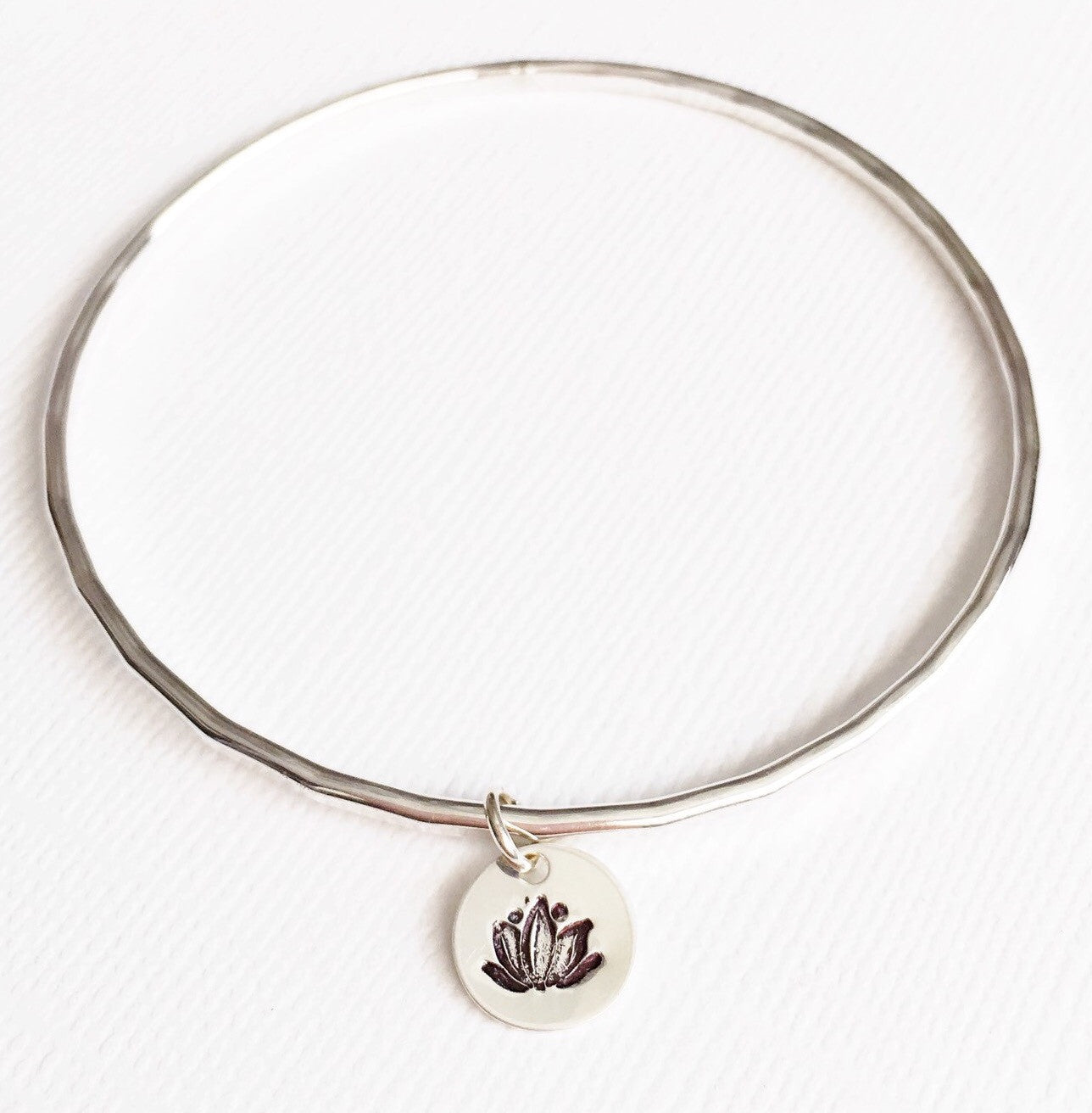 Bangle Haley Lotus Charm Bracelet (B274) - Elegant Boho Jewelry for Women, Perfect for Festivals, Parties & Everyday Wear
