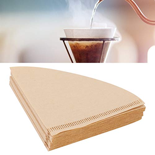 Unbleached Coffee Filters 40Pcs - Eco-Friendly Paper Filters for Drip Coffee Makers, Perfect for Home Brewing & Office Use