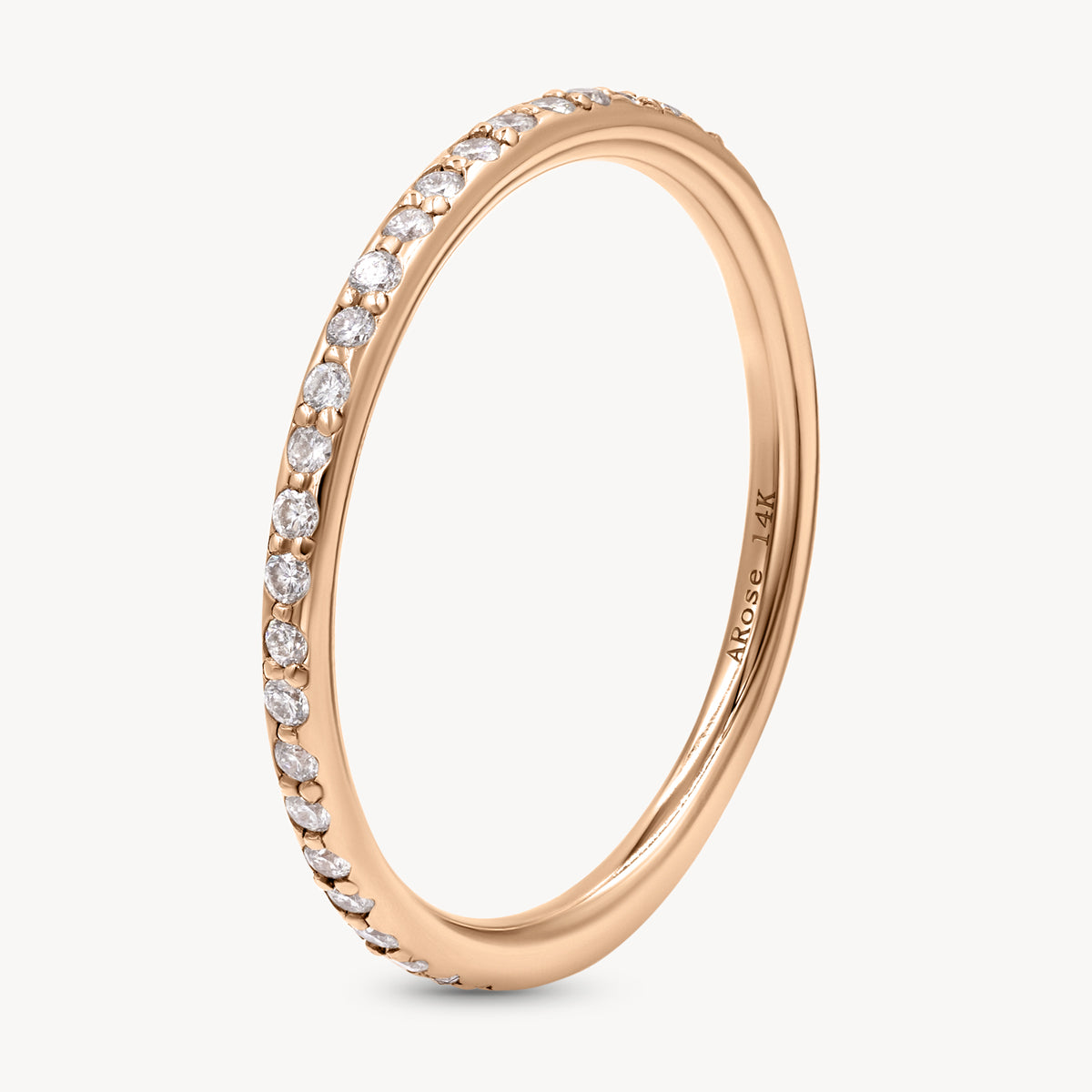 Diamond Stackable Eternity Bands for Women - 14K Gold Wedding Rings Set - Perfect for Anniversary, Engagement & Everyday Elegance