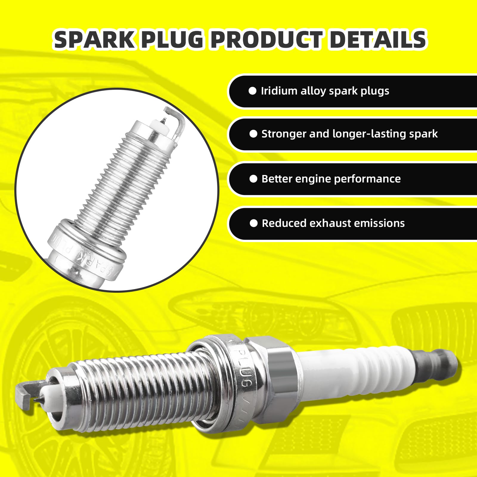 4 PCS Ignition Coils & Iridium Spark Plugs Kit - Compatible with Honda Accord CR-V Civic Insight RDX 2017-2021 1.5L 2.0L - UF781 3052059B013 Replacement Parts - Improve Engine Performance & Fuel Efficiency for Daily Commute & Road Trips