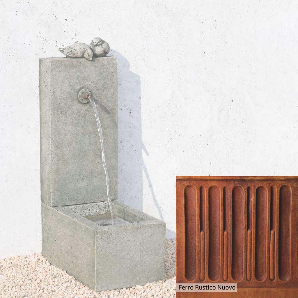 Campania International Bird Element Fountain - Outdoor Garden Decor, Handcrafted Stone Water Feature for Patio, Yard, and Landscape Design | Perfect for Relaxing Garden Ambiance and Bird Attraction