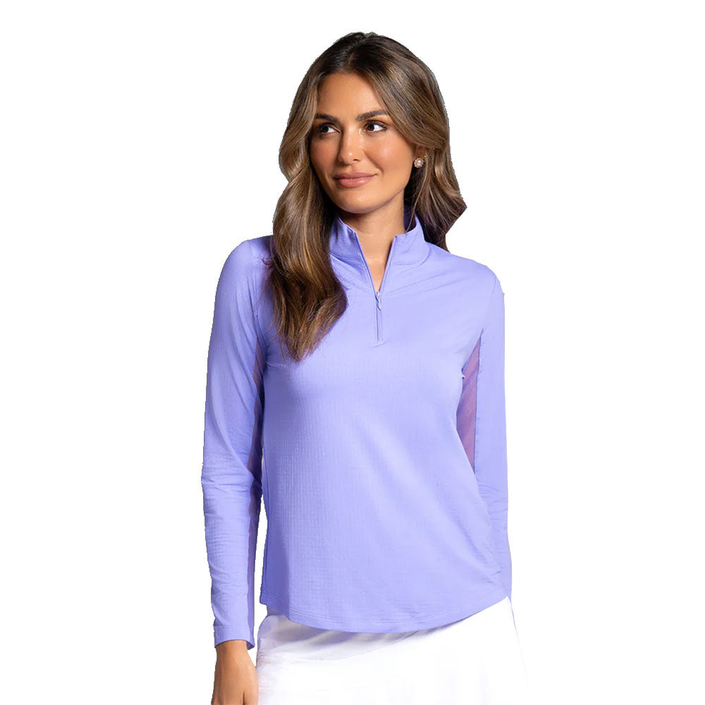 Ibkul Essential Solid Women's Golf Quarter Zip Pullover - Lightweight & Breathable for Comfort on the Golf Course & Outdoor Activities