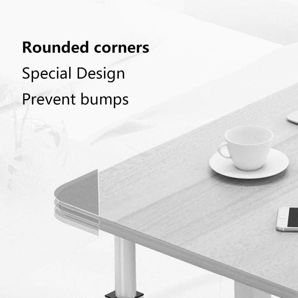 Adjustable Overbed Table with Lockable Wheels - Portable Standing Desk for Laptop, Bedside, or Office Use - Carbon Steel Bracket Mobile Workstation