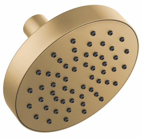 Brizo Luxe Gold 82392 GL 2.5 GPM 5-Function Round Shower Head - Perfect for Spa-Like Bathroom Upgrades & Luxury Home Renovations