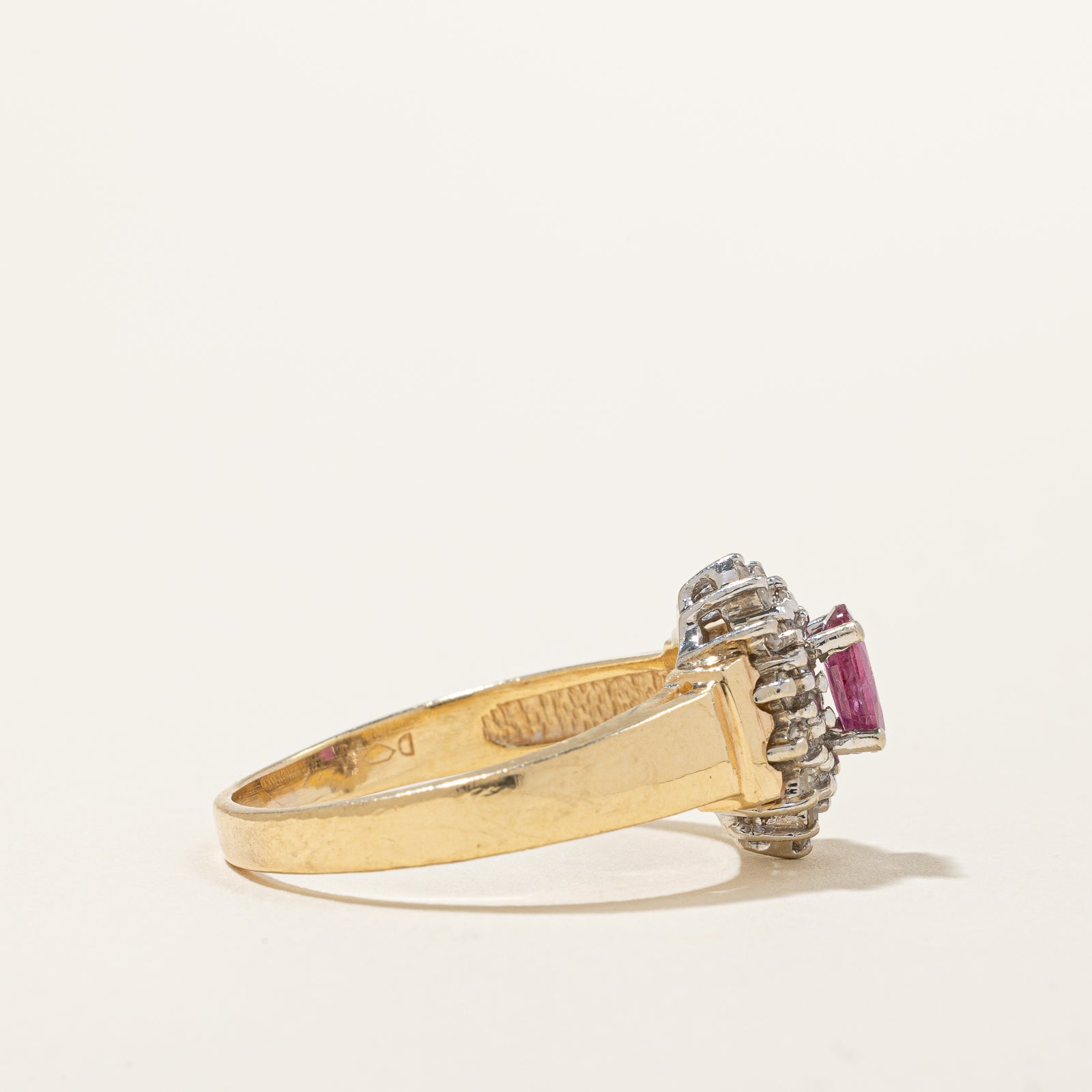 Exquisite 0.51ct Ruby & 0.26ctw Diamond Halo Ring - Size 9.25 | Elegant Engagement, Anniversary or Gift Jewelry for Women | Perfect for Weddings, Date Nights & Special Occasions