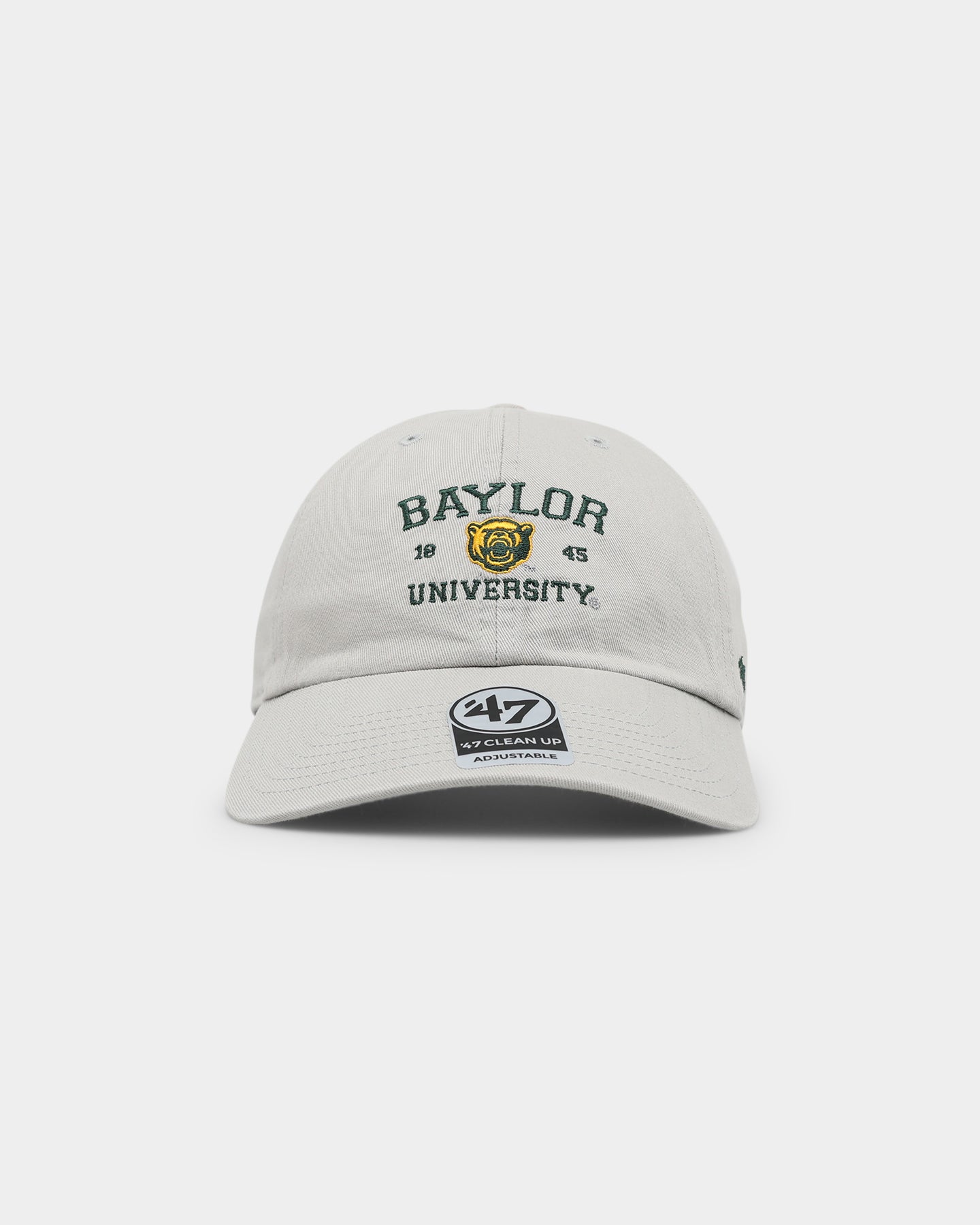 47 Brand Baylor Bears Original '47 Clean Up Adjustable Strapback Cap - Gray Cotton Baseball Hat for Men & Women - Perfect for Game Day, Tailgating & Casual Wear