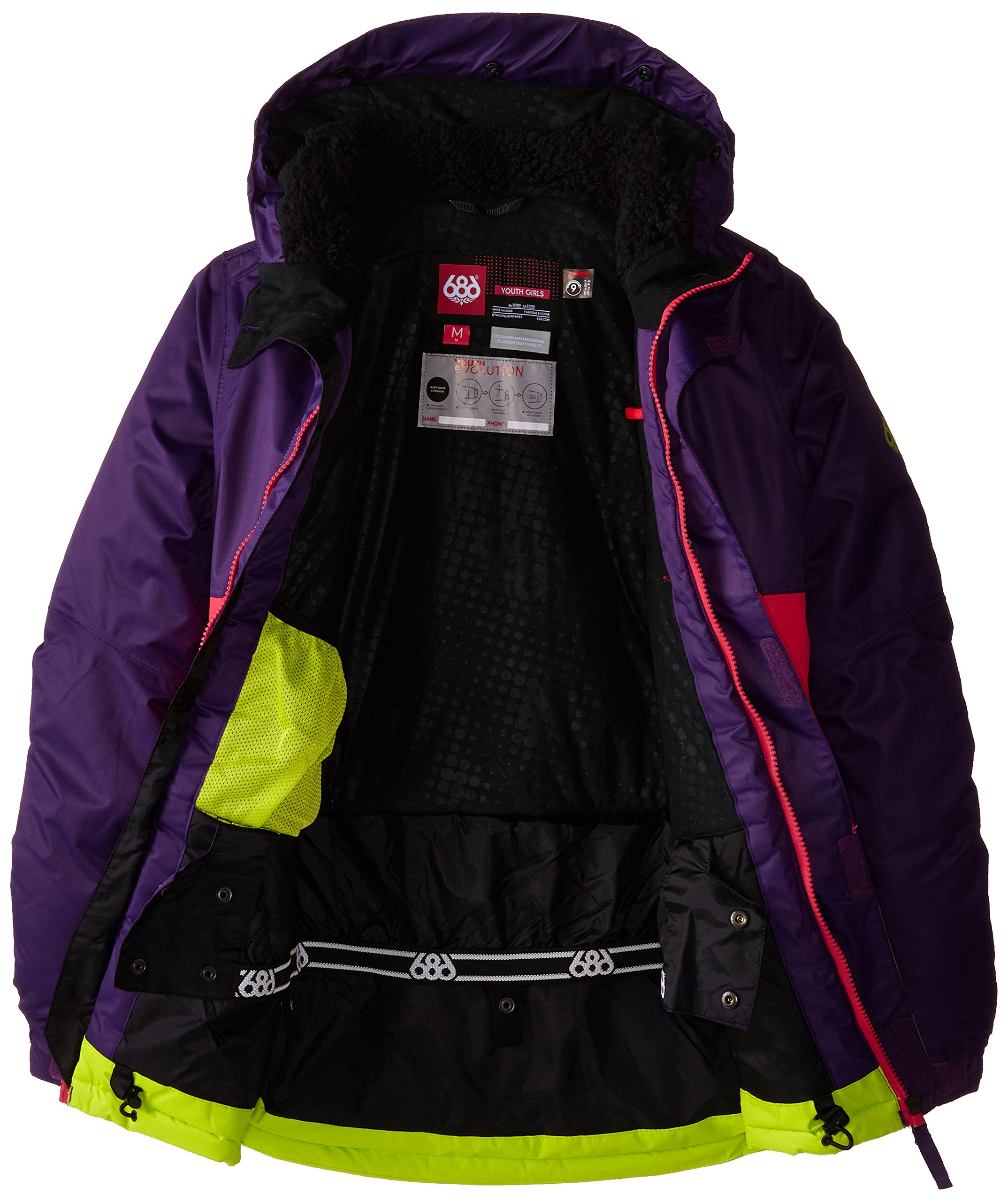 686 Girl's Polly Insulated Winter Jacket - Waterproof & Warm Puffer Coat for Cold Weather - Perfect for Snow Play, Skiing & Outdoor Activities