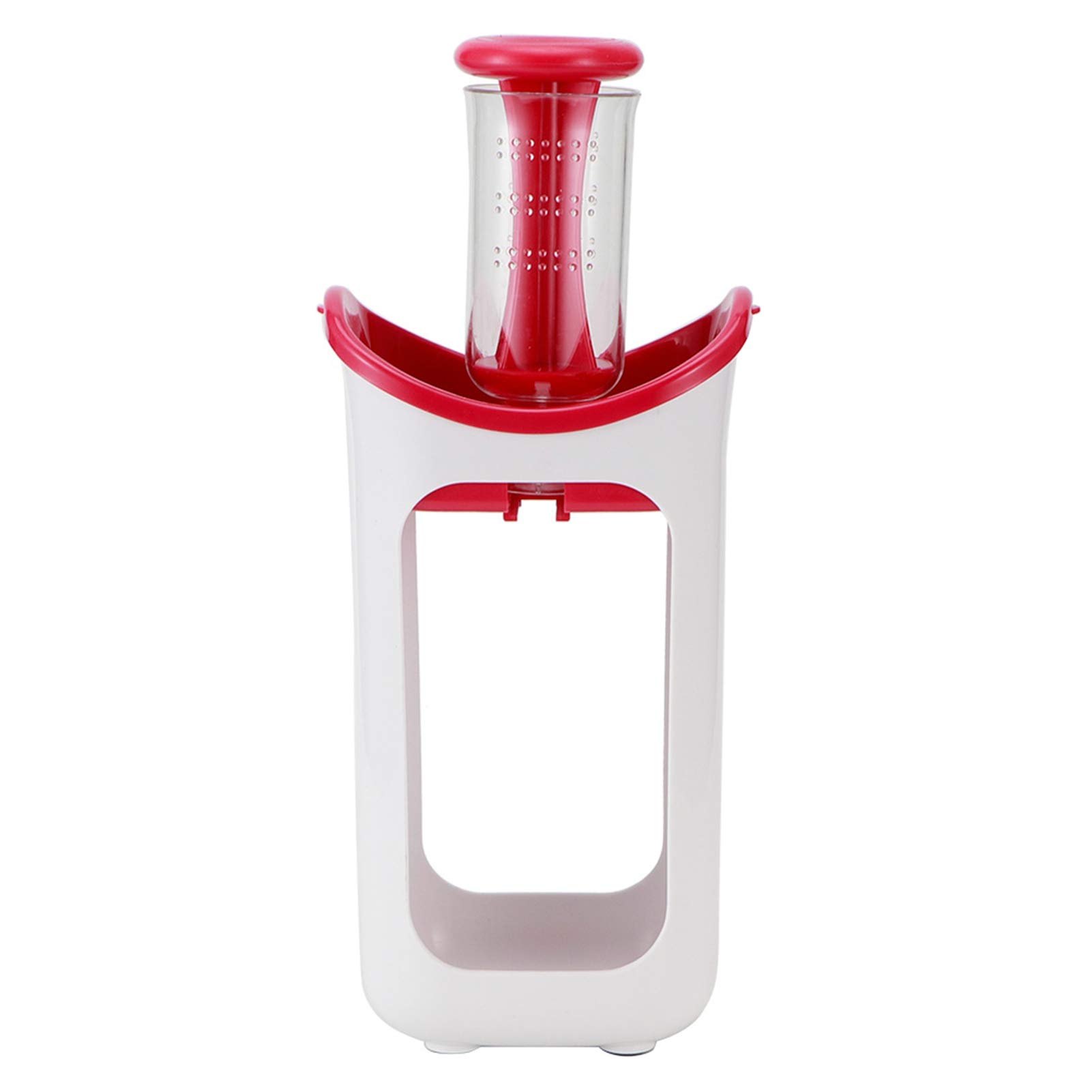 Organic Fruit Puree Squeezer Station - Reusable Food Pouch Filler for Baby & Kids | BPA-Free Kitchen Tool for Homemade Baby Food | Perfect for Daycare, Travel & Meal Prep (Rose Red)