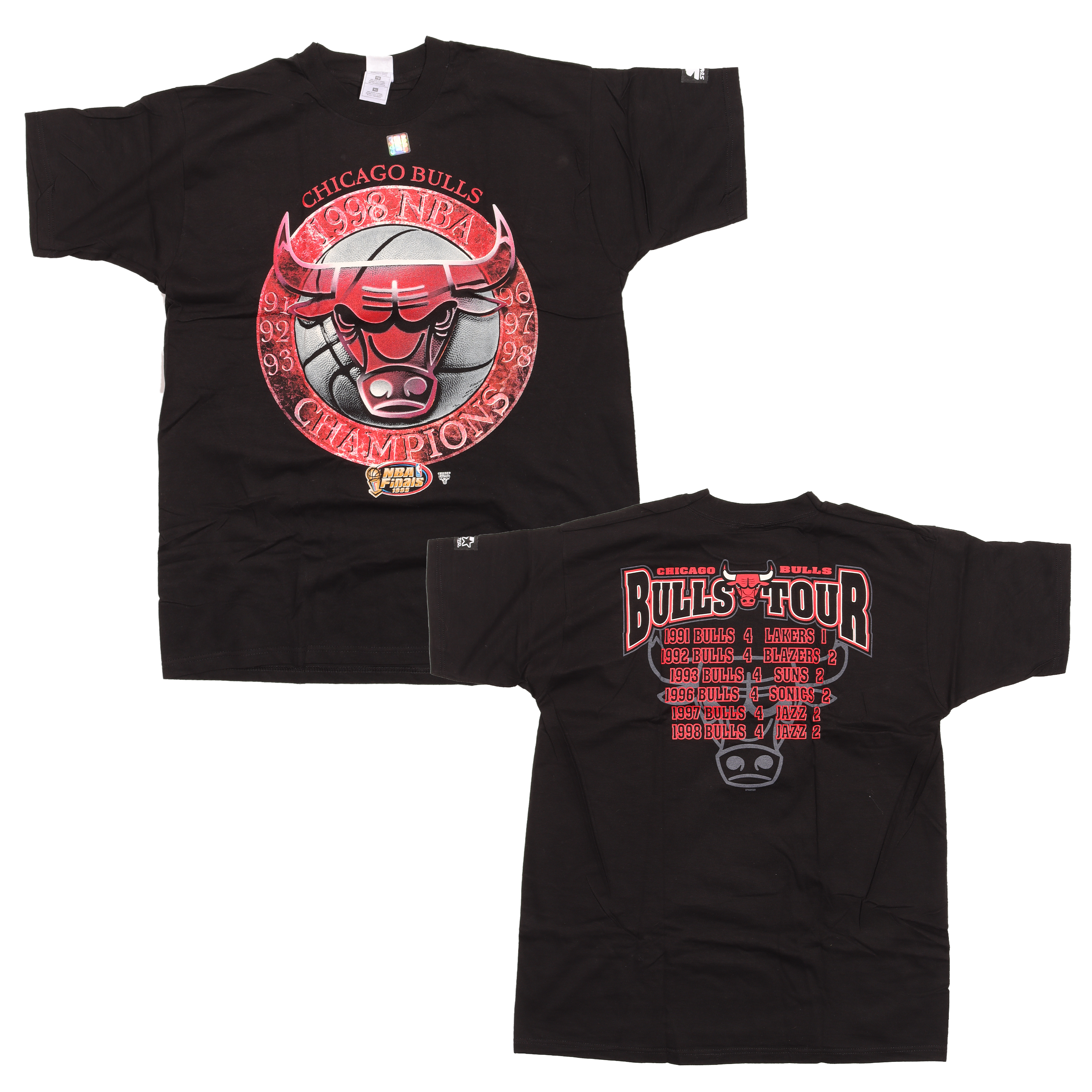 Vintage 1998 Chicago Bulls NBA Champions Logo T-Shirt - Retro Basketball Fan Gift for Men & Women - Perfect for Game Day, Sports Events & Casual Wear