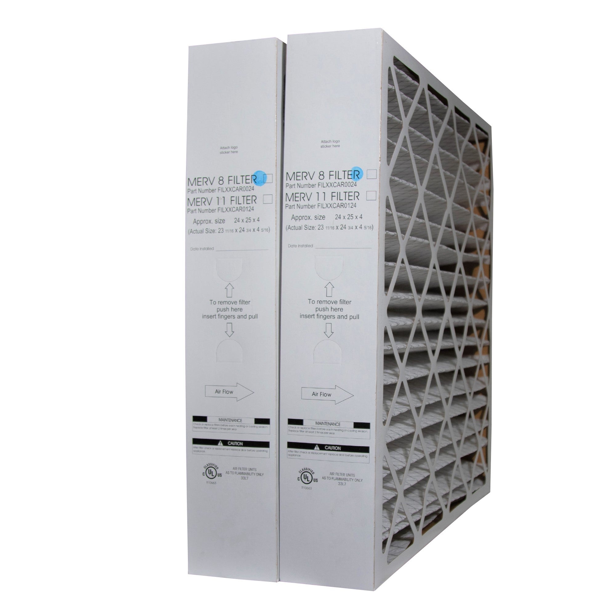 Bryant FILBBCAR0024 Furnace Air Filter 24x25x4 5/16 Inches - 2 Pack for Home HVAC System - Improves Indoor Air Quality & Protects Heating/Cooling Equipment