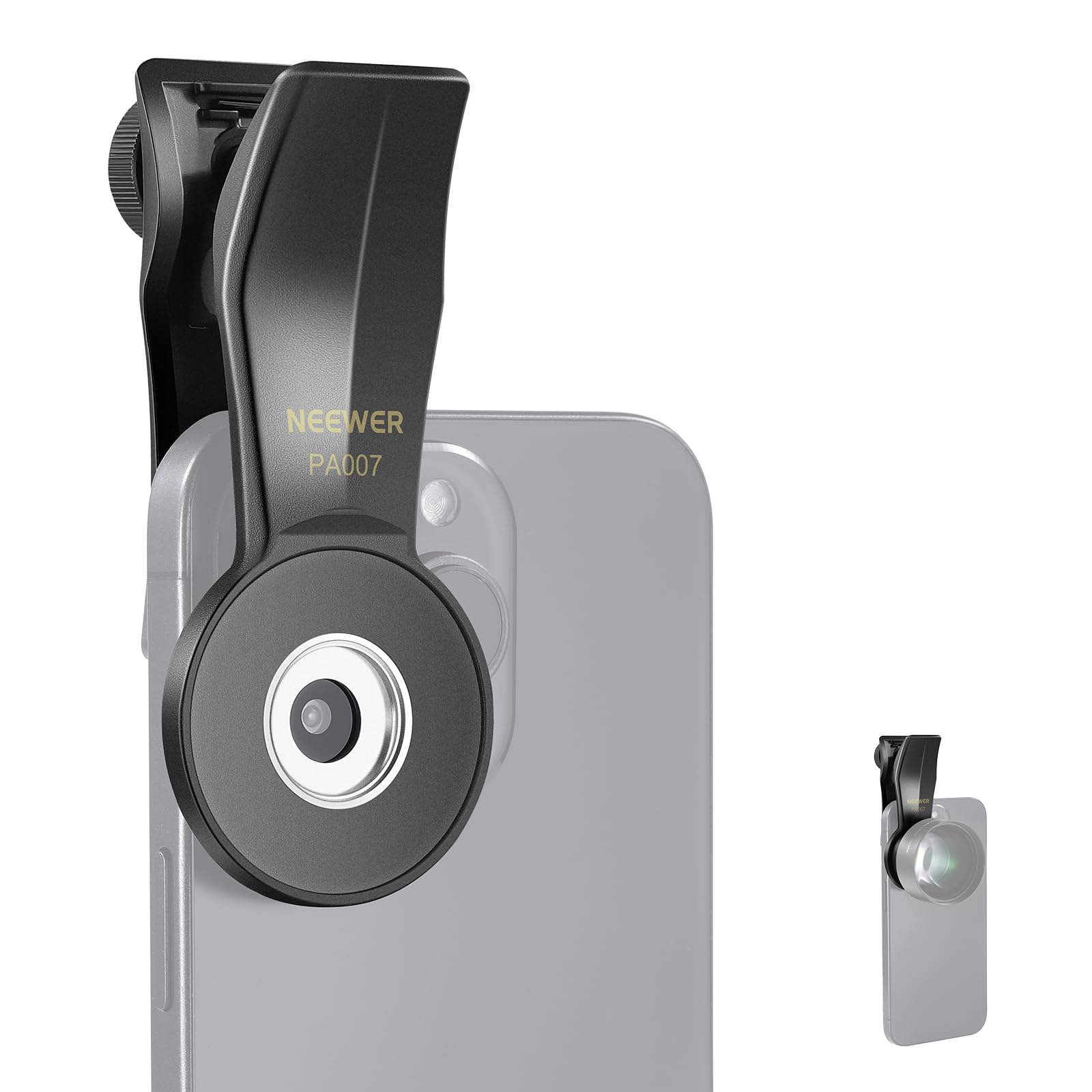 NEEWER Universal Phone Clamp with 17mm Thread - Professional Telephoto Lens Adapter for iPhone 15 Pro Max/Plus, Galaxy S24/S23 Ultra, Pixel | Smartphone Photography Accessories | Perfect for Vlogging, Travel & Close-Up Shots