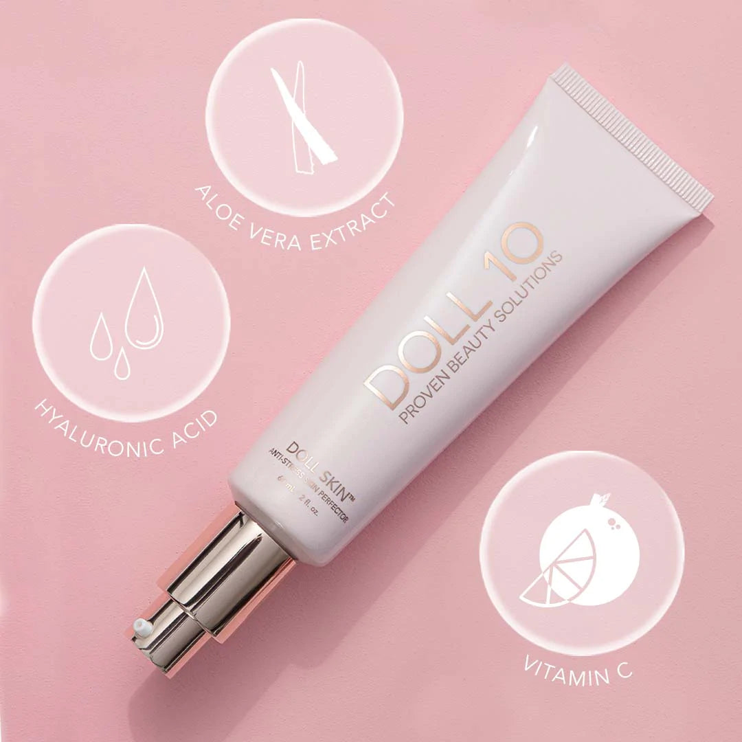 Doll 10 Anti-Stress Skin Perfector Makeup Primer - Hydrating & Smoothing Face Base for Flawless Makeup Application | Perfect for Daily Wear & Special Occasions