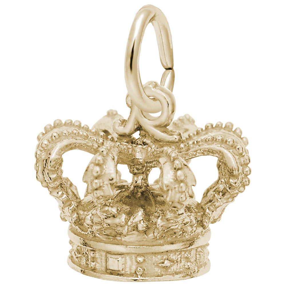 Rembrandt Charms Crown Charm Pendant - 14K Gold or 925 Sterling Silver Jewelry for Women - Perfect for Birthdays, Anniversaries & Special Occasions