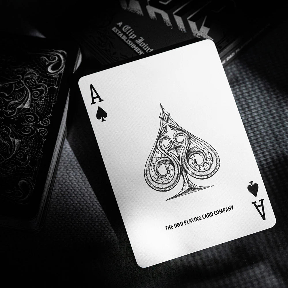 Fulton's Noir Playing Cards - Premium Black Deck for Poker, Magic Tricks & Cardistry | Perfect for Game Nights, Collectors & Professional Performers