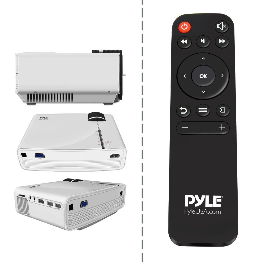 Compact Digital Multimedia Projector - HD 1080P Portable Mini Projector for Home Theater, Outdoor Movies, Gaming & Office Presentations | USB, HDMI, Wireless Screen Mirroring