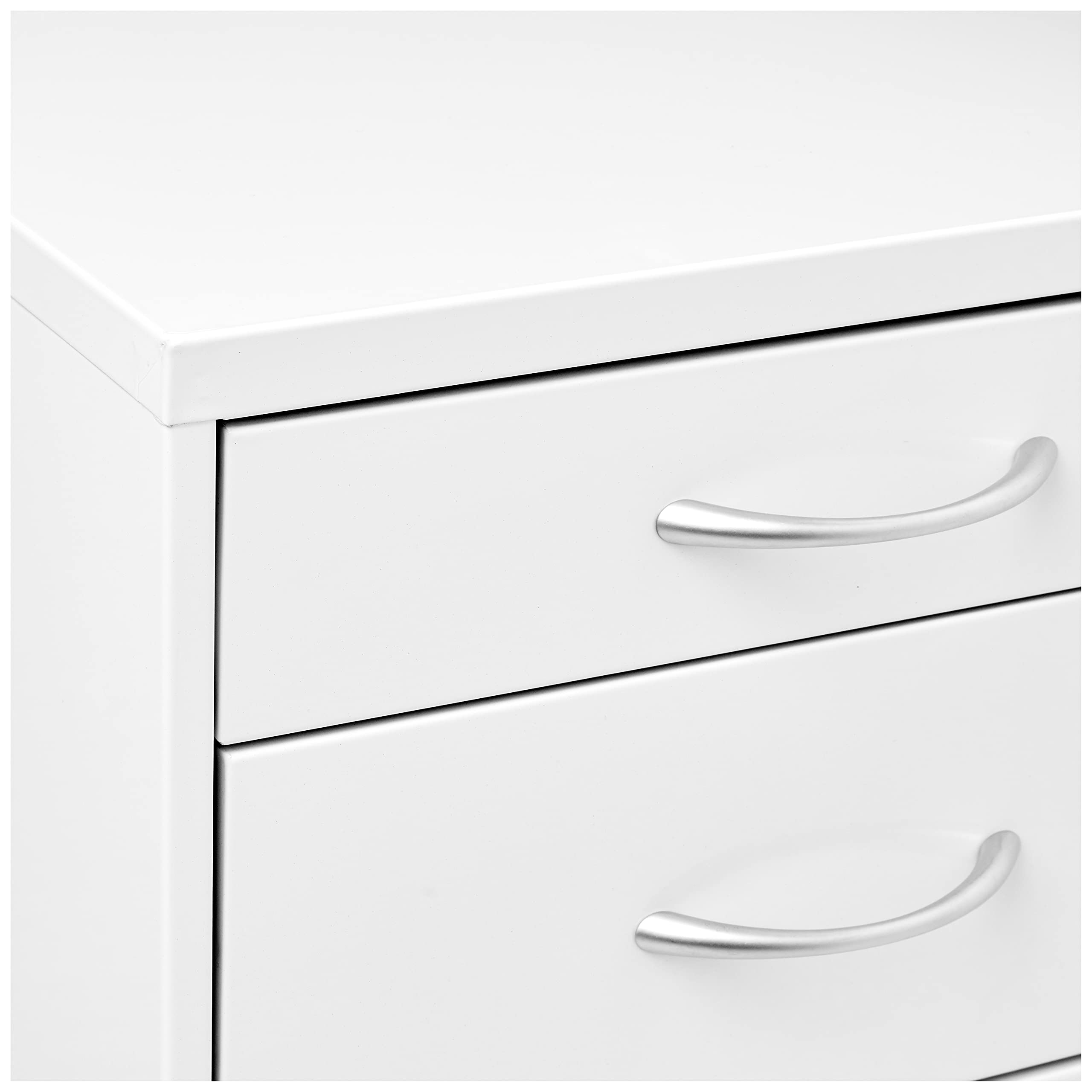OSP Heavy Duty 3-Drawer Metal File Cabinet - White Office Storage for Letter/Legal Files & Supplies | Perfect for Home Office, School & Business Organization
