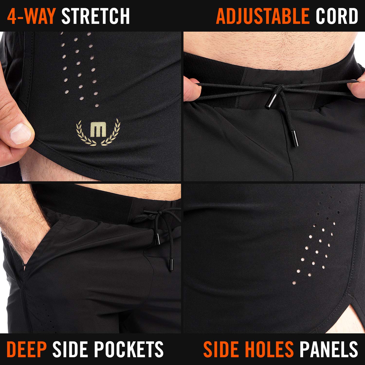 MAVA Men's Basketball Shorts - Workout & Running Shorts with Pockets, Loose Fit Athletic Gym Shorts | Perfect for Basketball, Gym Training & Casual Wear