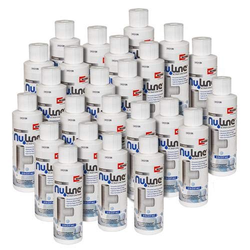 NuLine HVAC Condensate Drain Cleaner - 24 Pack (8 Ounce Bottles) | Prevents Clogs in AC Units, Furnaces & Air Handlers | Ideal for Home & Commercial HVAC Maintenance