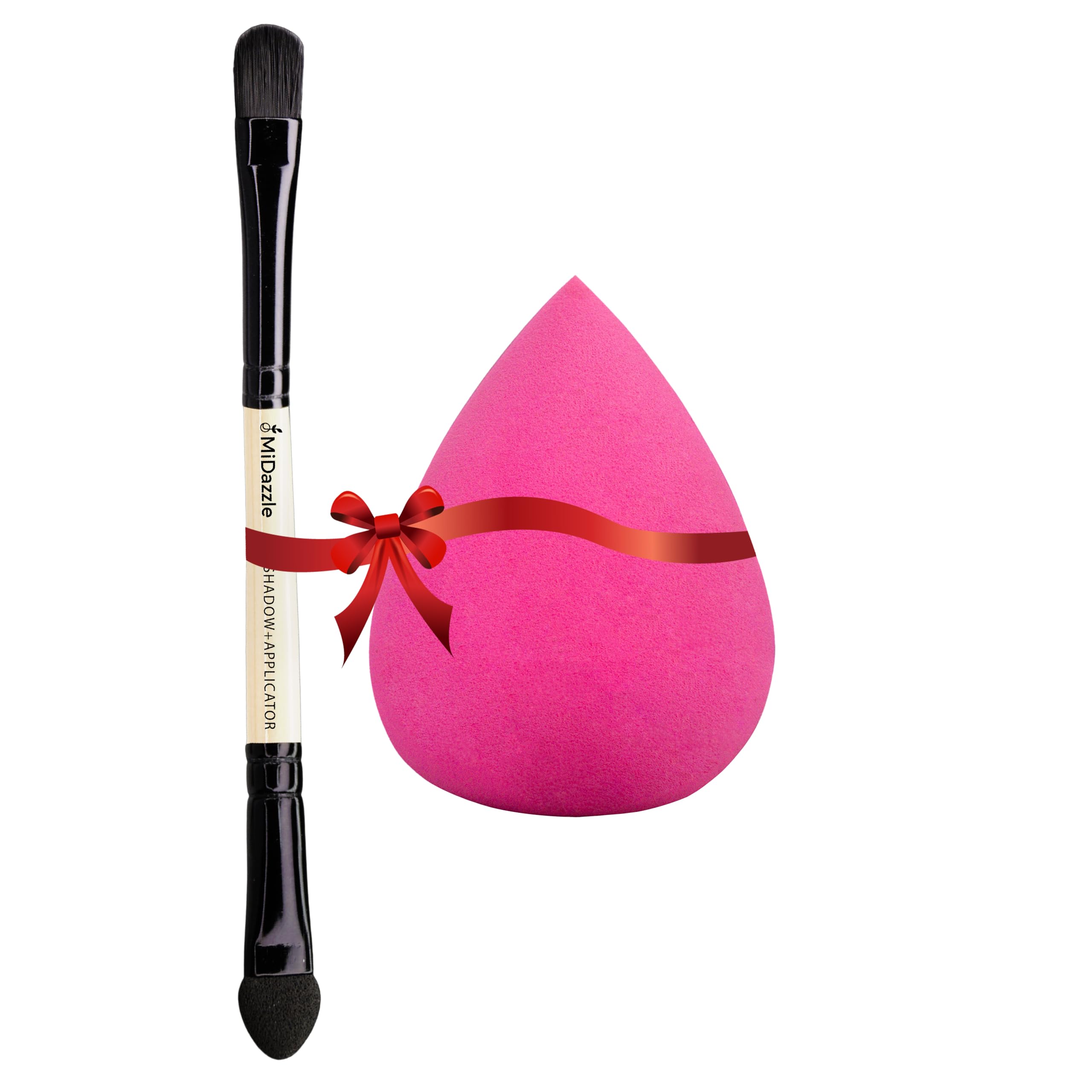 Premium 2-in-1 Wooden Eyeshadow & Blender Brush Set - Perfect for Makeup Artists & Travel