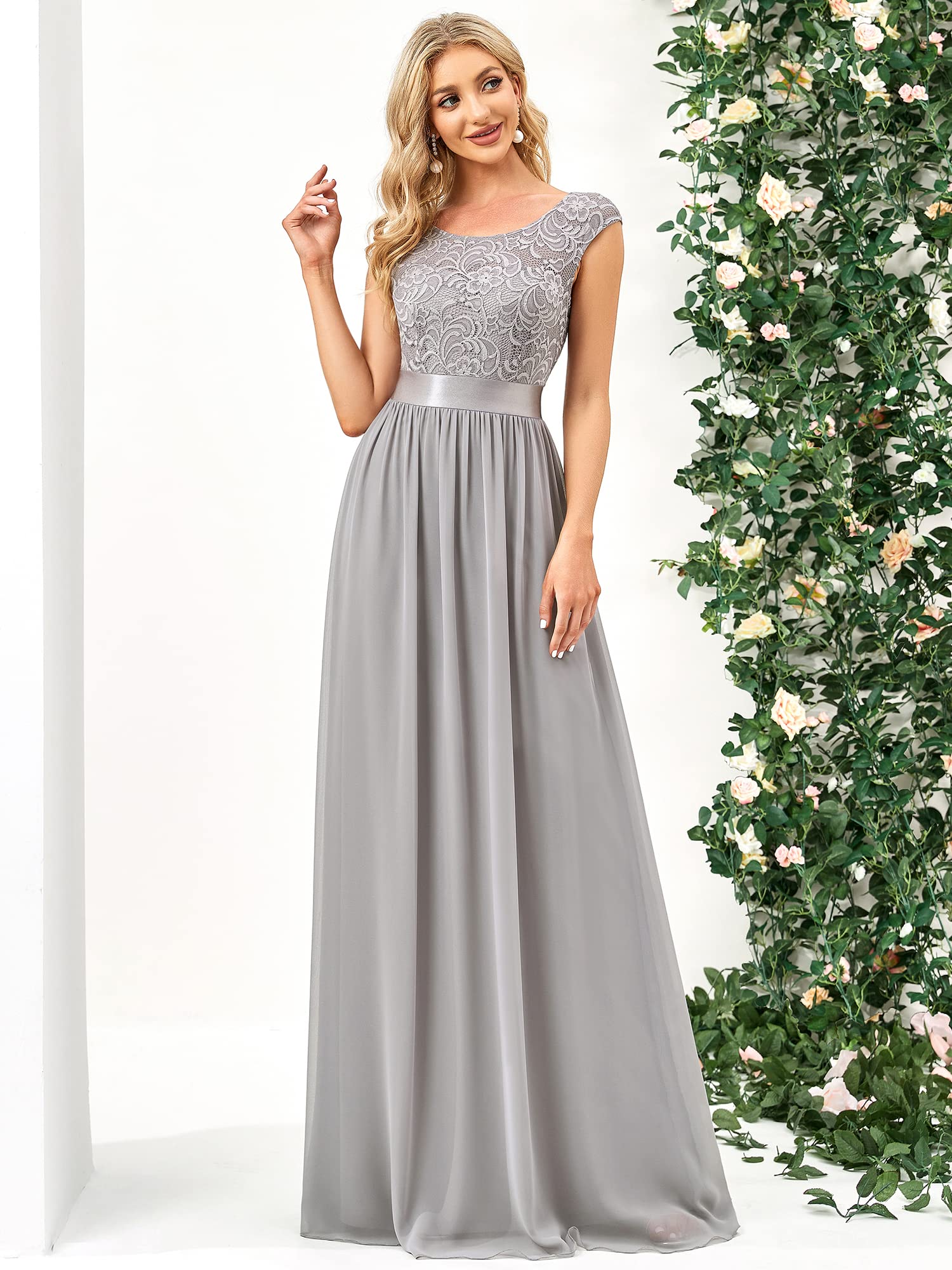 Ever-Pretty Women's Ruched Empire Waist Bridesmaid Dress 0646 - Elegant Formal Gown for Weddings, Prom & Special Occasions