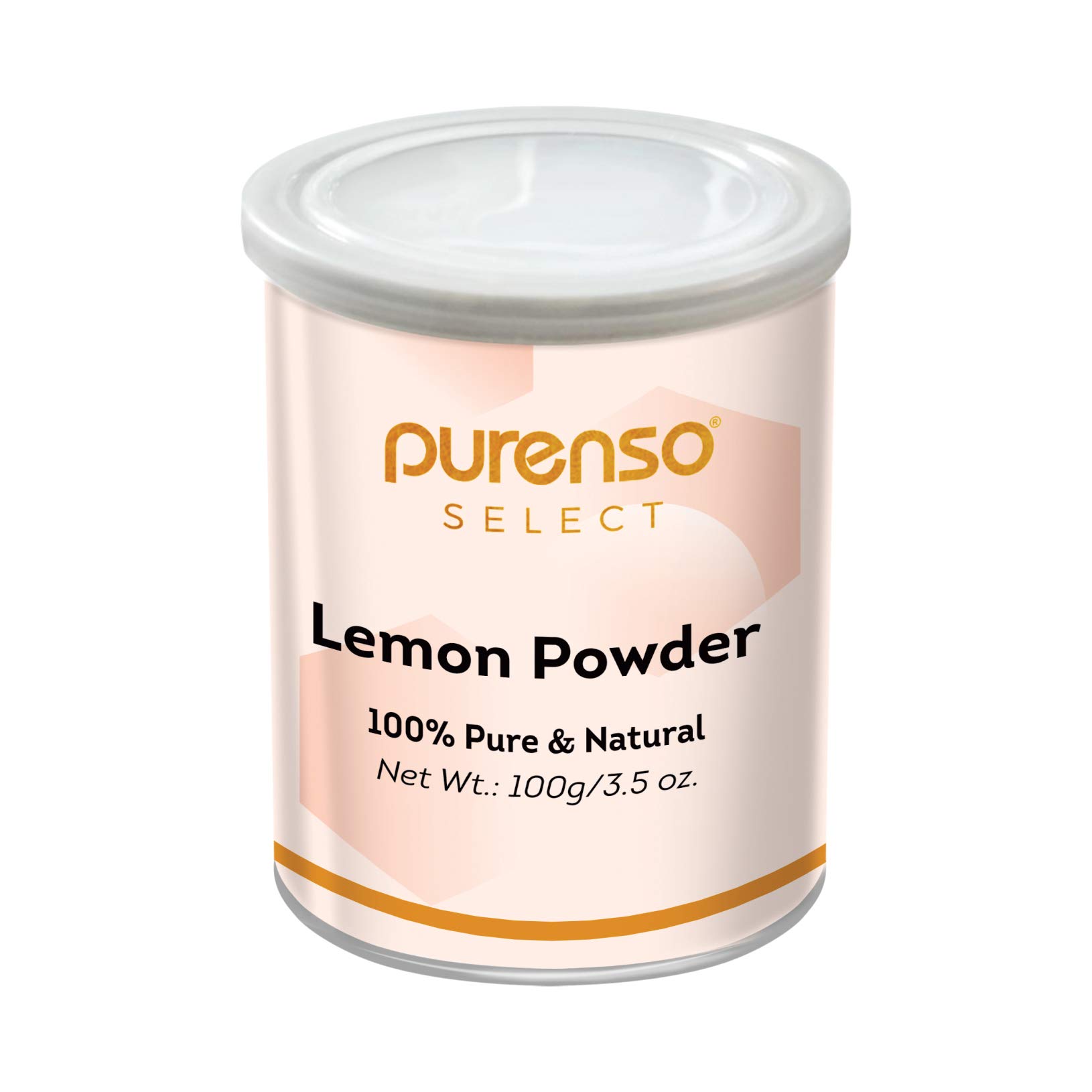 Purenso Select - 100% Pure Lemon Powder, 100g - Natural Citrus Flavor for Baking, Cooking, Smoothies & Detox Drinks