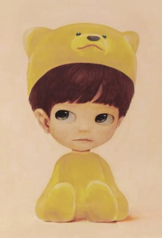 MAYUKA YAMAMOTO Sitting Bear Plush Toy - Cute Japanese Kawaii Stuffed Animal for Home Decor, Gift & Nursery - Perfect for Cuddling, Collecting & Room Decoration