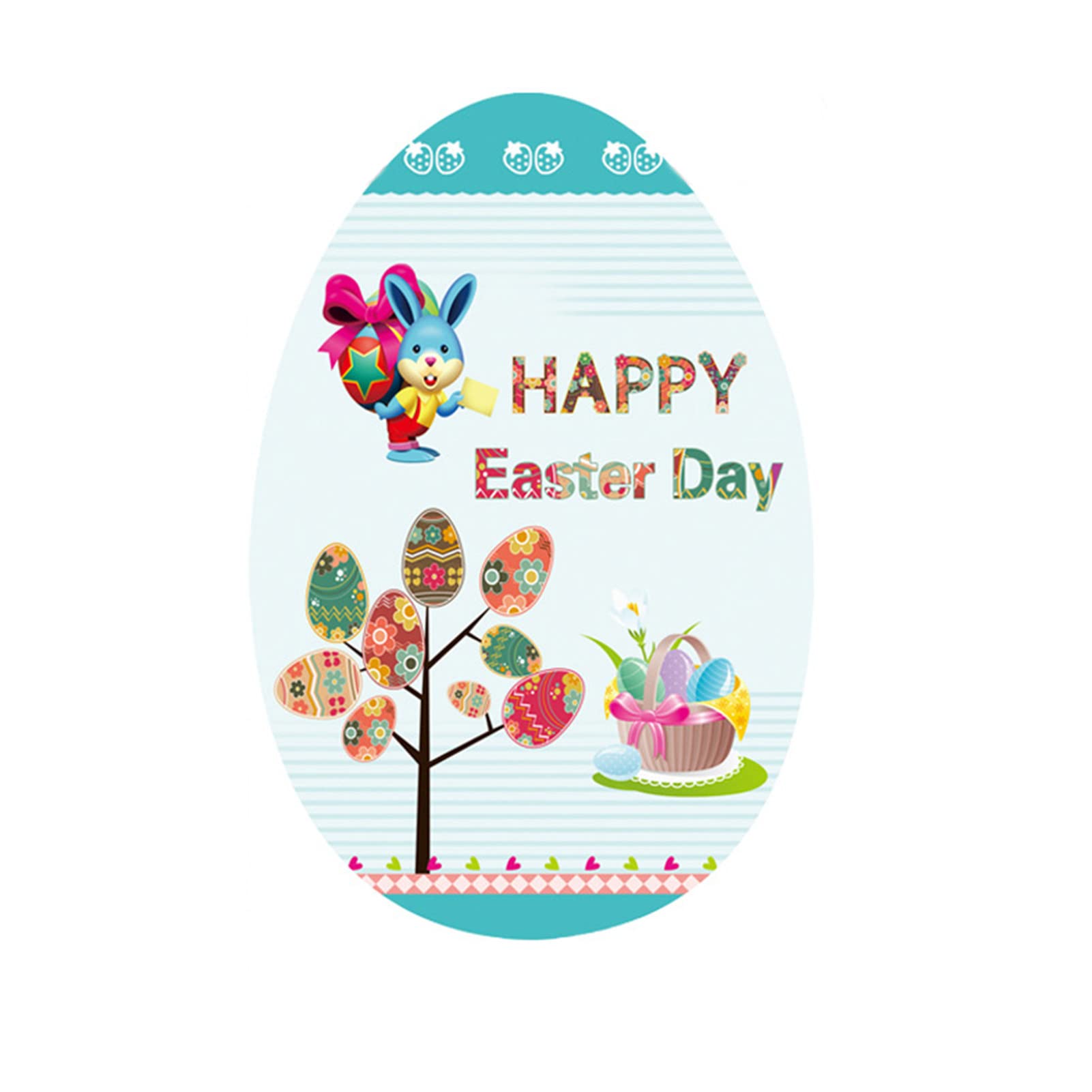 Angel3292 Happy Easter Garden Flag - Colorfast Polyester Easter Bunny & Egg Yard Decoration - Bright Spring Party Supplies for Outdoor Decor, Easter Celebrations & Festive Home Display