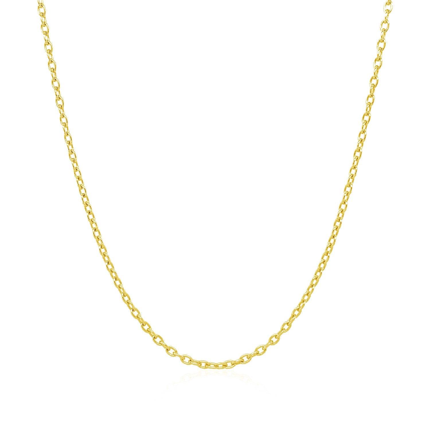 14K Yellow Gold Round Cable Link Chain 1.5mm - Dainty & Elegant Jewelry for Women, Perfect for Layering, Everyday Wear, Gifts & Special Occasions