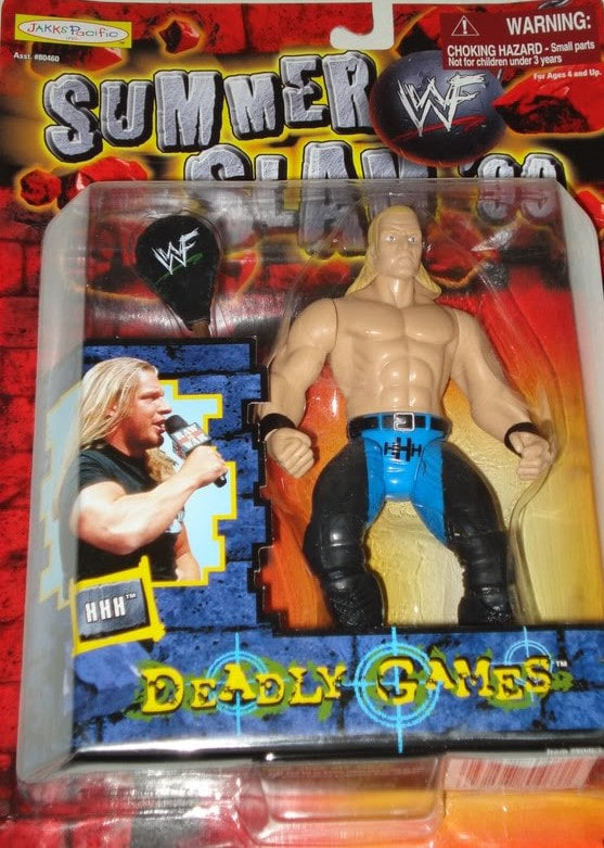 WWF Jakks Pacific SummerSlam '99 Deadly Games Triple H Action Figure - Vintage Wrestling Collectible for Fans & Display - Perfect for Wrestling Memorabilia Collections and Nostalgic Gift Giving