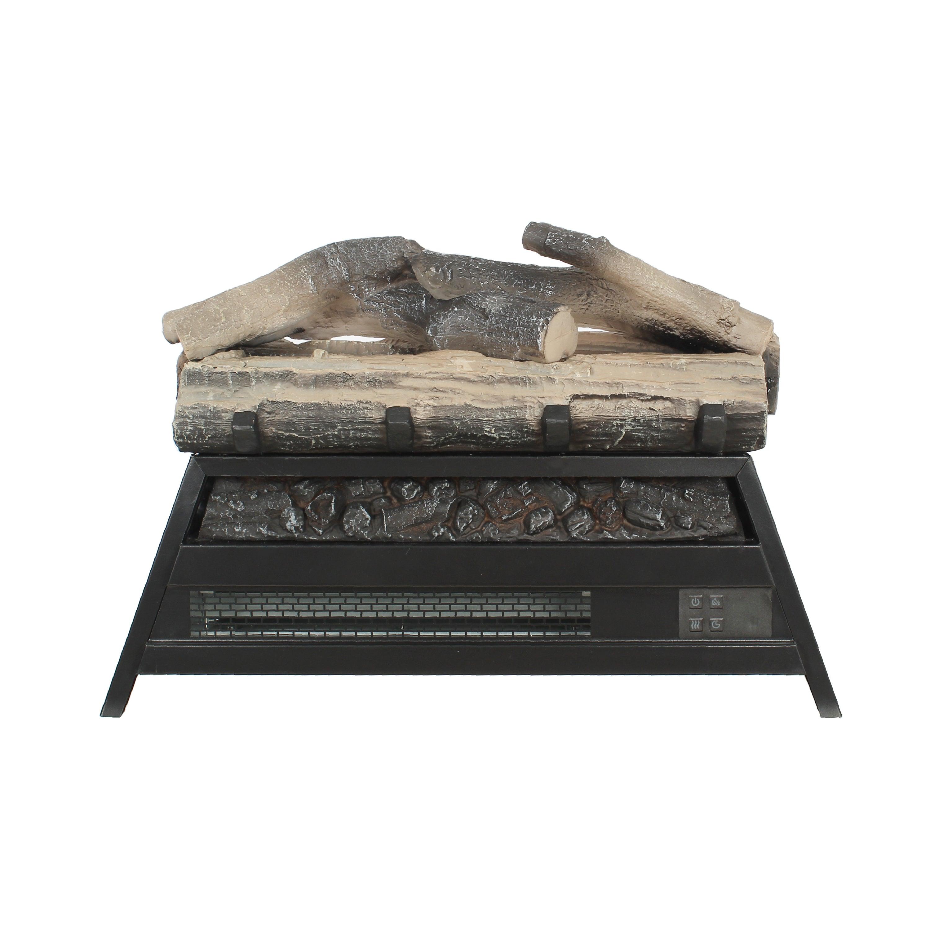 23 Inch Electric Fireplace with 3D Log Set - Infrared Fireplace Heater for Indoor Use - Perfect for Living Rooms, Bedrooms & Offices