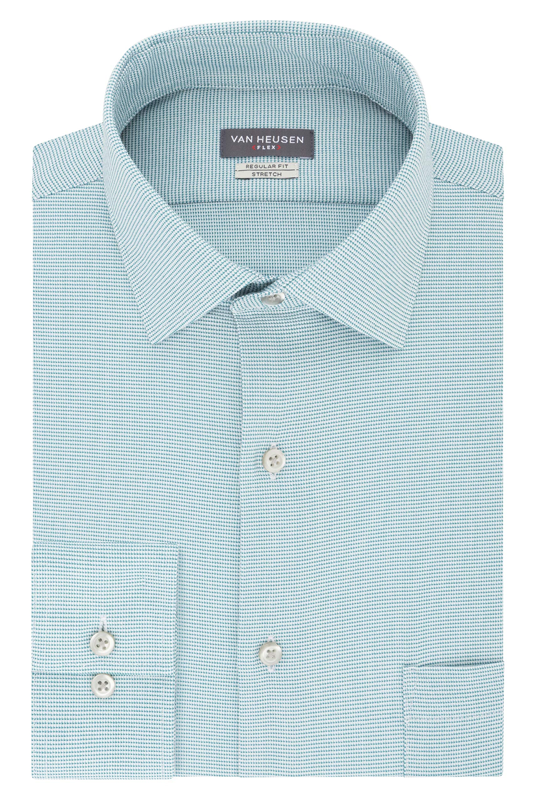 Van Heusen Men's Flex Regular Fit Spread Collar Dress Shirt - Comfortable Business & Formal Wear for Office, Interviews & Special Occasions