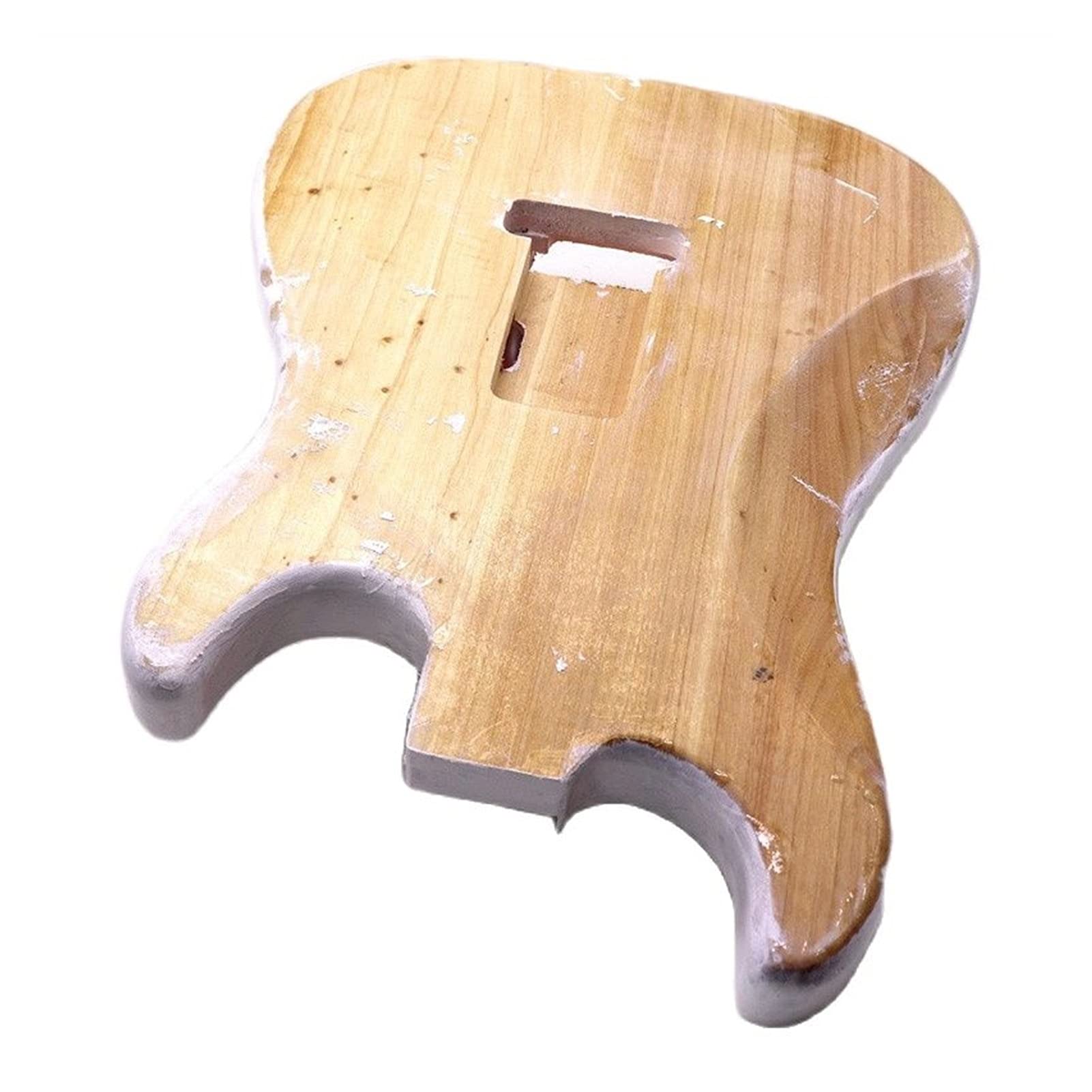 Left-Handed Unfinished Poplar Wood ST Electric Guitar Body for DIY Custom Painting - Perfect for Handcrafted Guitar Projects & Unique Instrument Customization