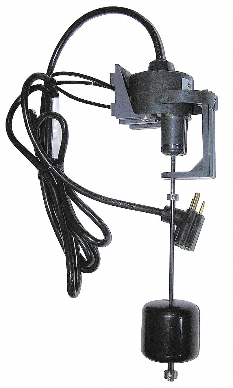 Dayton Vertical Float Switch - Mechanical Normally Open Switch Type 10A171 for Water Tank Level Control & Liquid Monitoring