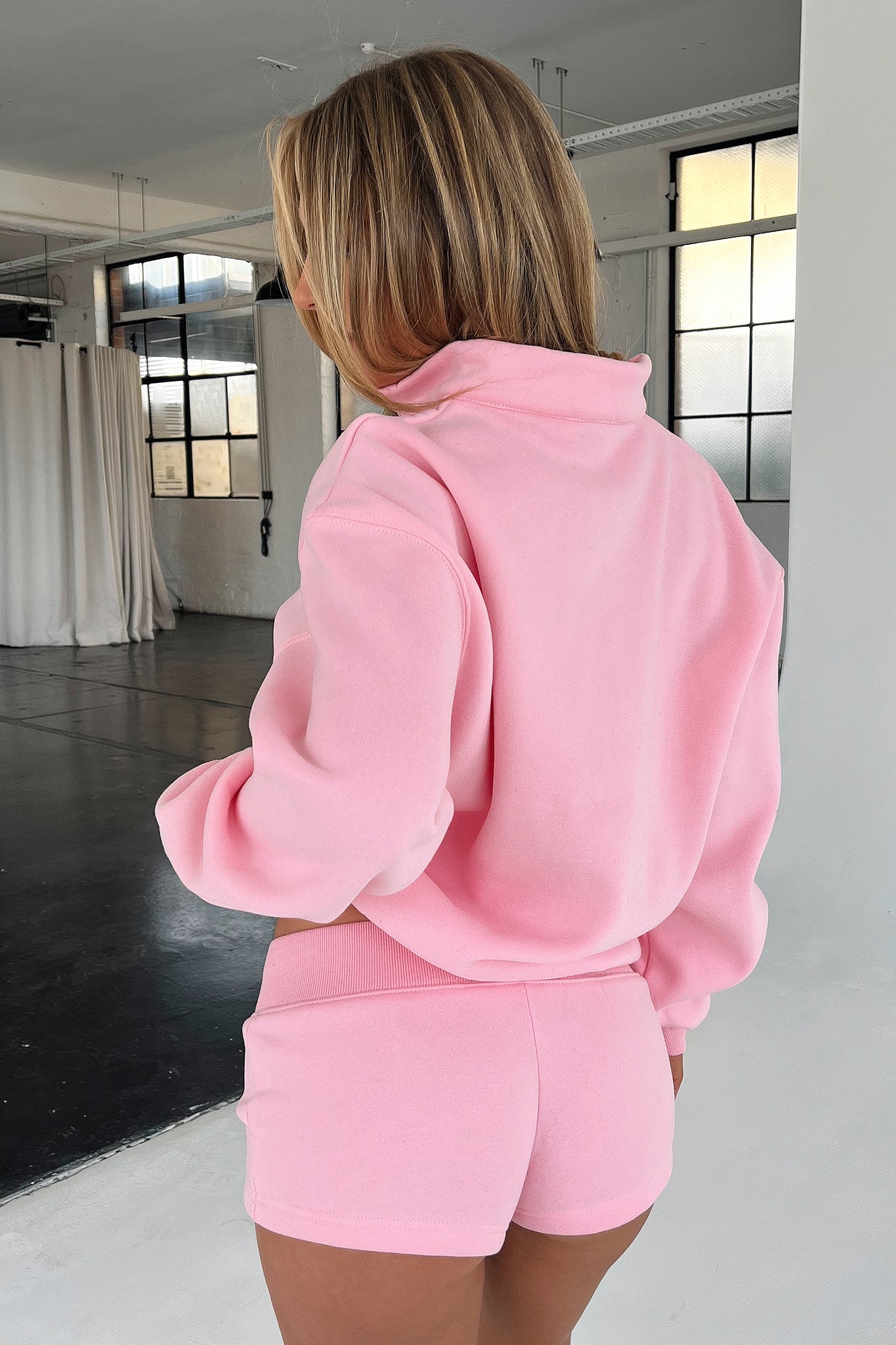 Kaztek Women's Half Zip Pullover Sweater - Soft & Cozy Fleece, Light Pink | Perfect for Casual Wear, Outdoor Activities & Layering in Fall & Winter