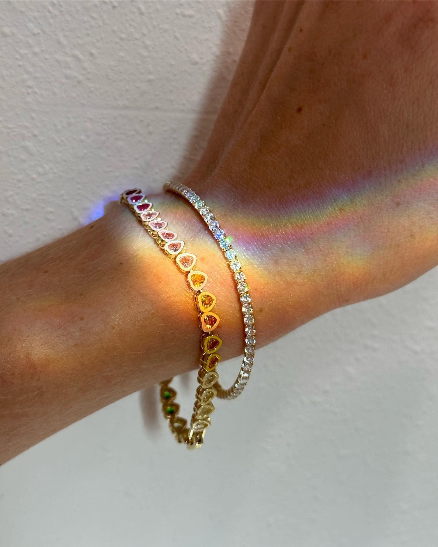 14K Gold Filled Tennis Bracelet for Women - 3mm Cubic Zirconia Classic Gold Link Bracelet - Adjustable 6.15/6.75/7.15 Inch - Elegant Jewelry Gift for Anniversary, Birthday & Special Occasions
