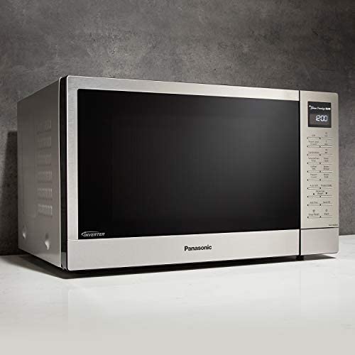 Panasonic NN-SN68KS 1200W Compact Microwave Oven with Sensor Cooking, Popcorn Button & Turbo Defrost - 1.2 cu.ft Stainless Steel for Small Kitchens, Dorms & Office Break Rooms