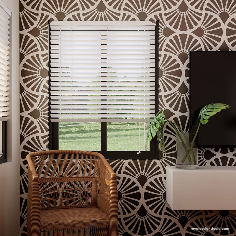 Asahi Wall Stencil - DIY Home Decor, Creative Painting Template for Walls, Furniture & Crafts - Perfect for Bedroom, Nursery, Living Room & Accent Walls