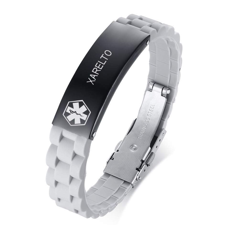Custom Engraved Silicone Medical Alert Bracelet - Adjustable Emergency ID Wristband for Men & Women - Perfect for Sports, Travel & Daily Safety