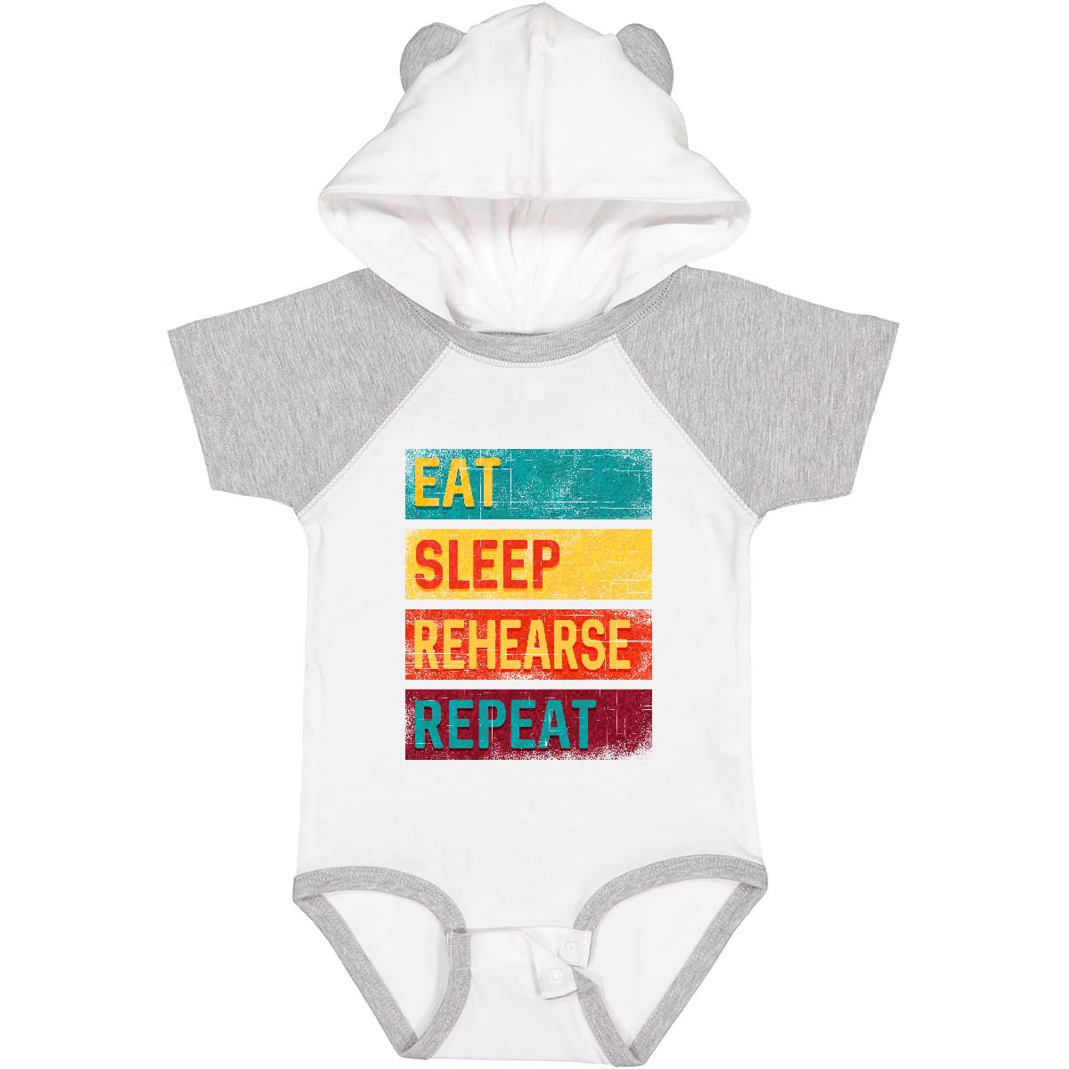 Inktastic Eat Sleep Rehearse Repeat Baby Bodysuit - Soft Cotton Infant Onesie for Music Lovers, Dance & Theater Enthusiasts - Perfect for Rehearsals, Performances & Casual Wear
