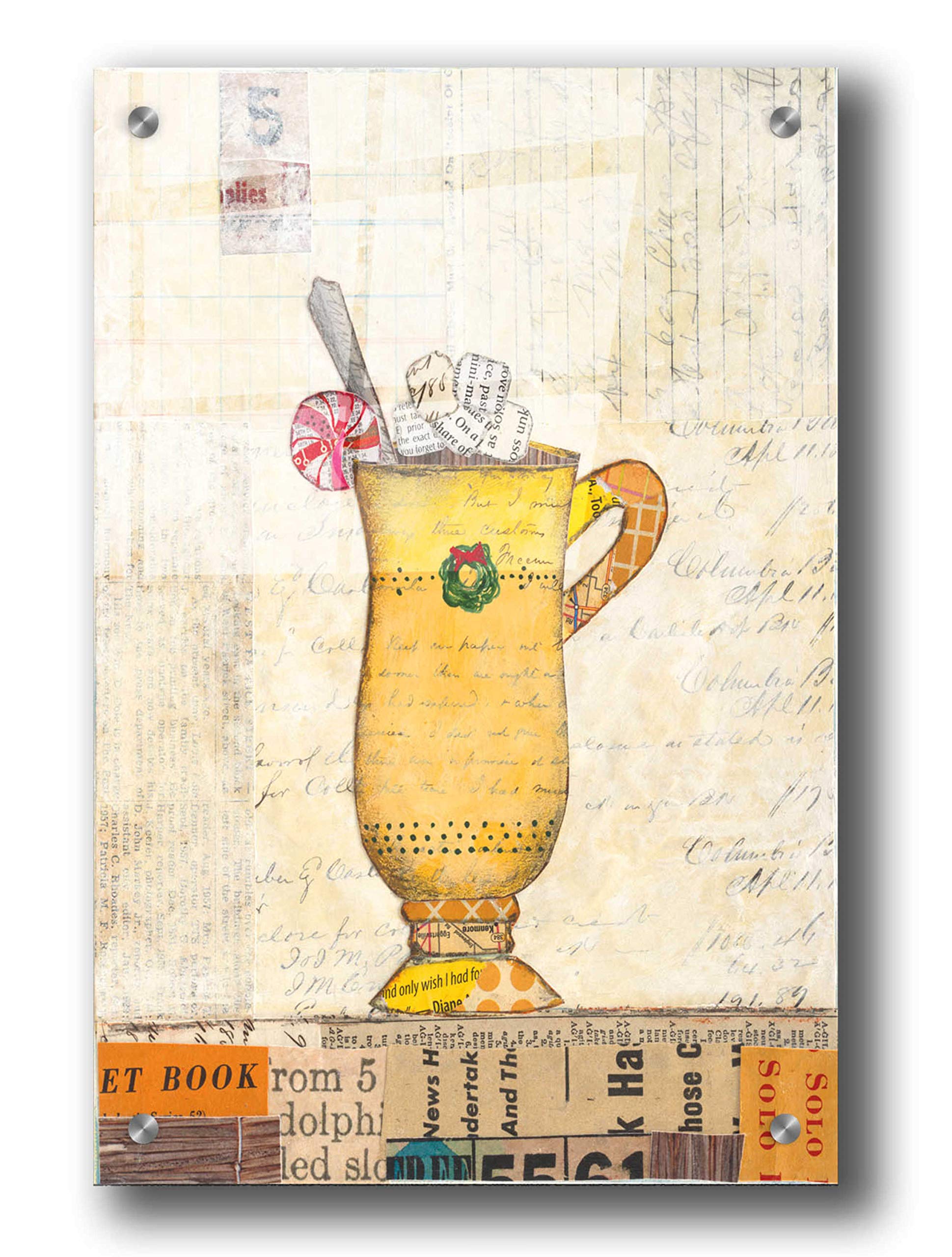 Epic Art 'Cozy Cups IV' by Courtney Prahl - 24x36 Inch Acrylic Glass Wall Decor - Modern Kitchen & Dining Room Wall Art for Home Decor