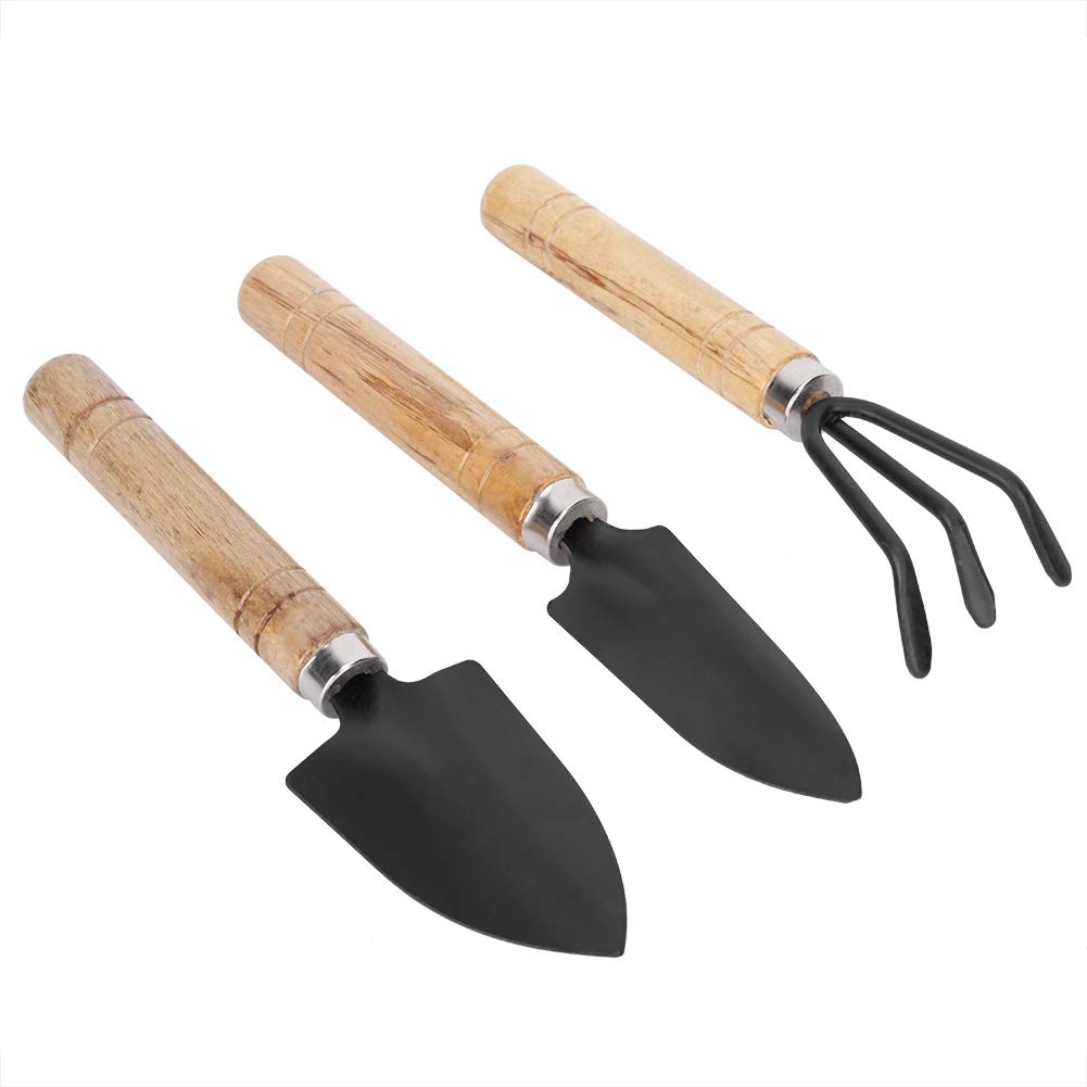 3pcs Mini Gardening Tools Set - Hand Shovel, Transplant Shovel & Cultivator Rake for Indoor/Outdoor Plants - Perfect for Flowers, Succulents & Small Space Gardening | Durable Stainless Steel Garden Tool Kit for Home Gardeners & Plant Lovers