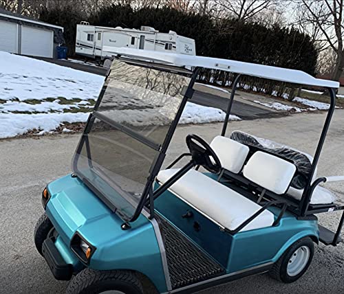 Club Car Pre 2000 Staple-On Golf Cart Seat Cover Set with Matching Rear Facing Cover - 30 Solid Color Options | Custom Handmade Golf Cart Seat Covers by Up To Par Covers | Perfect for Golf Course Rides, Neighborhood Cruising & Outdoor Events