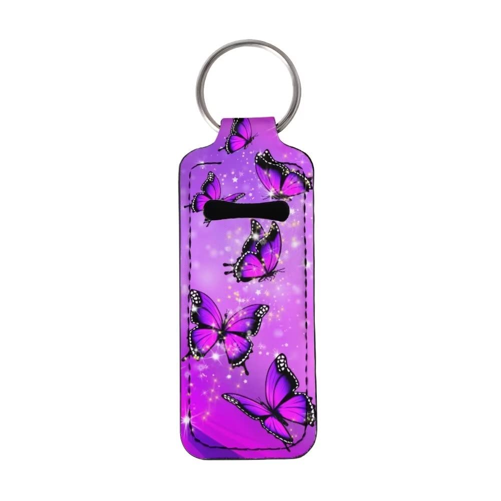 YoungerBaby Tribal Mandala Flower Lip Balm Holder Keychain - Cute Chapstick Sleeve & Pouch for Women - Perfect for Keychains, Purses, Backpacks & Daily Essentials Organization (Boho Style)